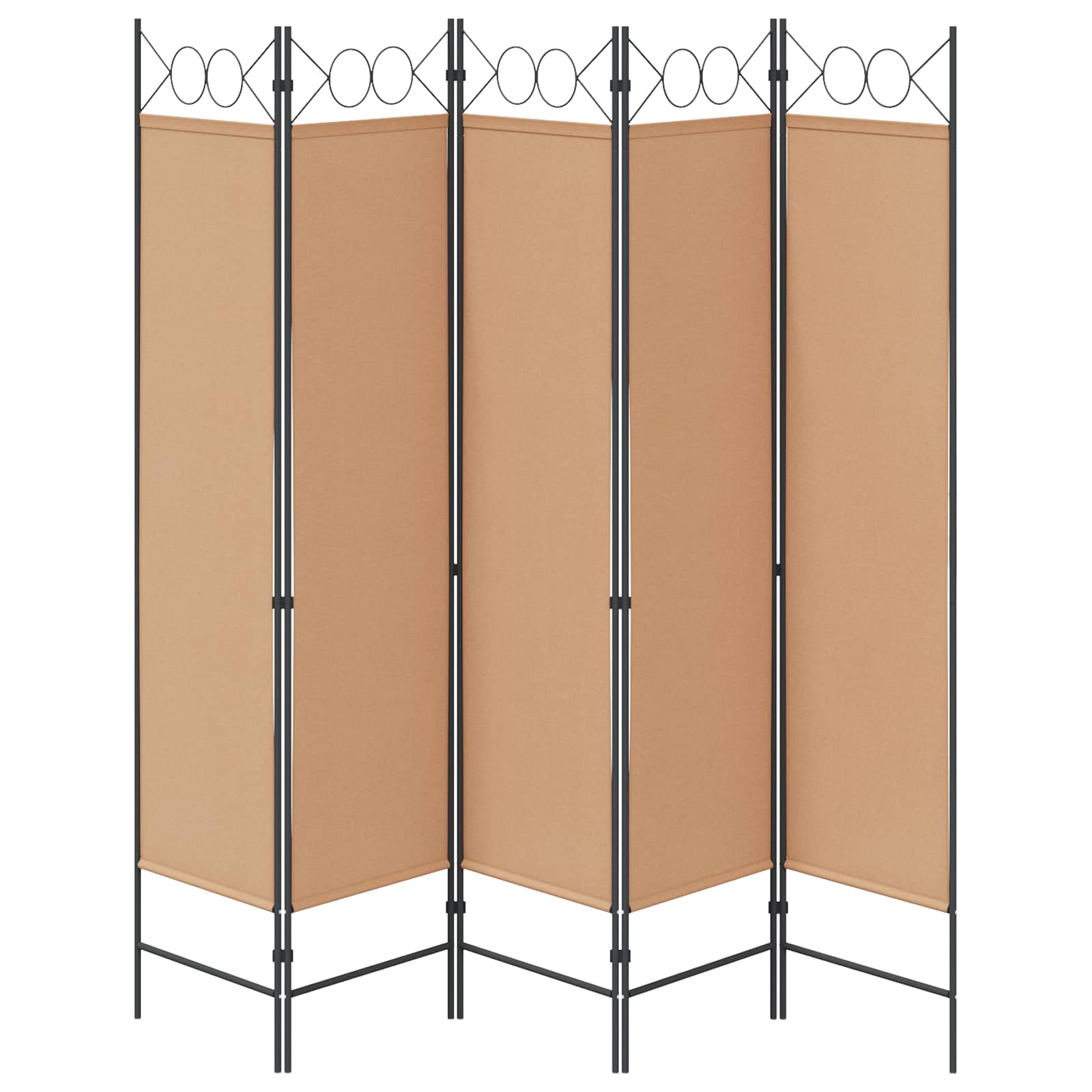 5-tlg. Raumteiler Anthrazit 200 x 180 cm