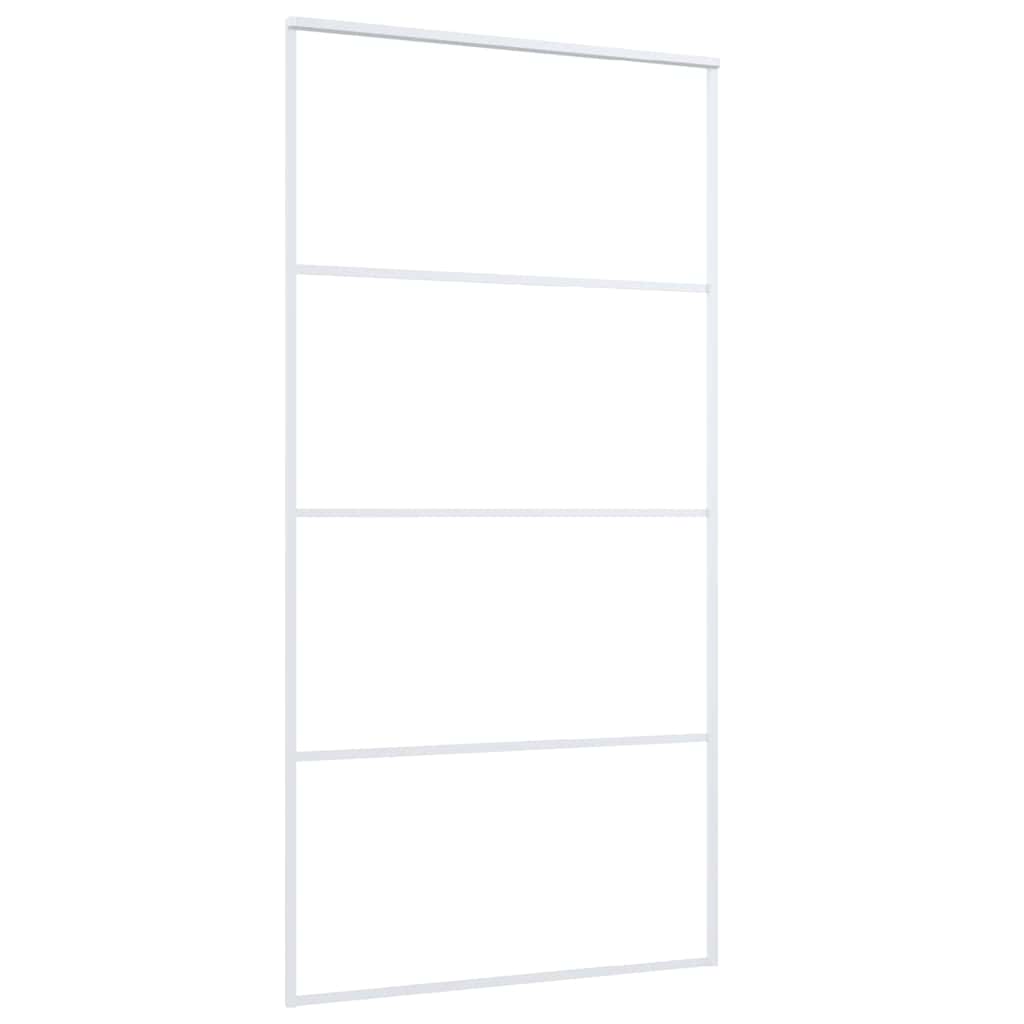 Schiebetür Aluminium und ESG Glas 90x205 cm Schwarz
