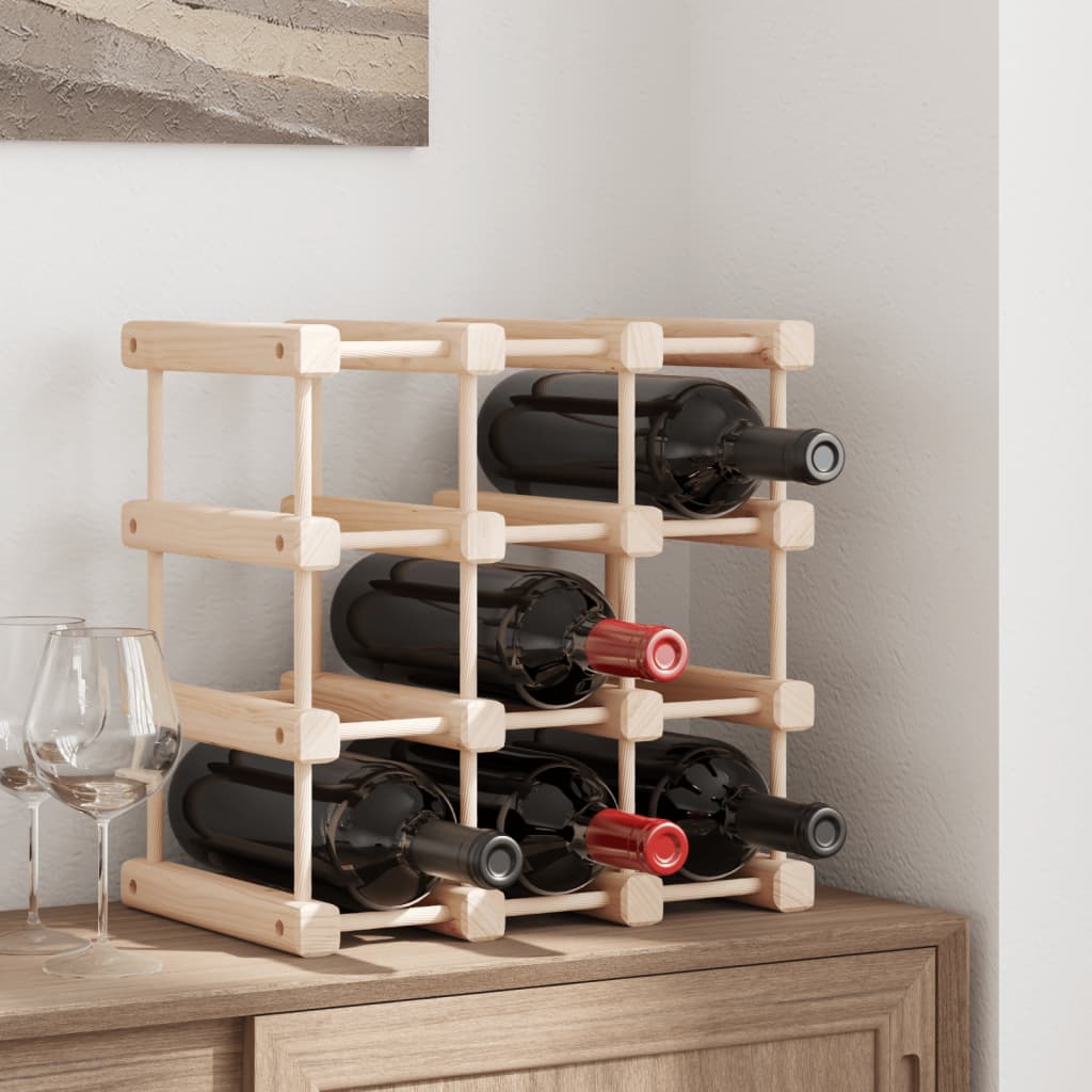 Weinregal für 20 Flaschen 46,5x23x46,5 cm Massivholz Kiefer