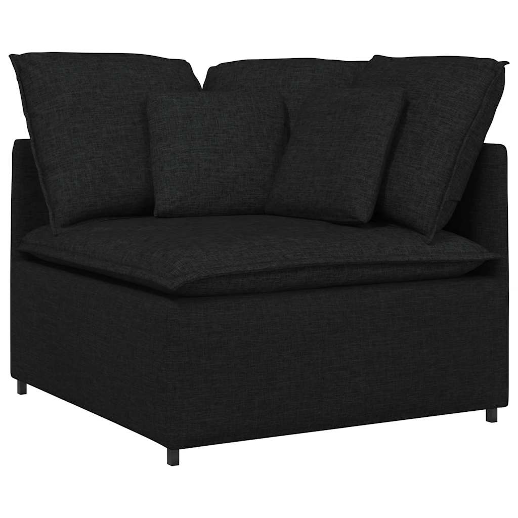 Modulares Sofa Endmodul mit Armlehne Kissen Hellgrau 100 cm