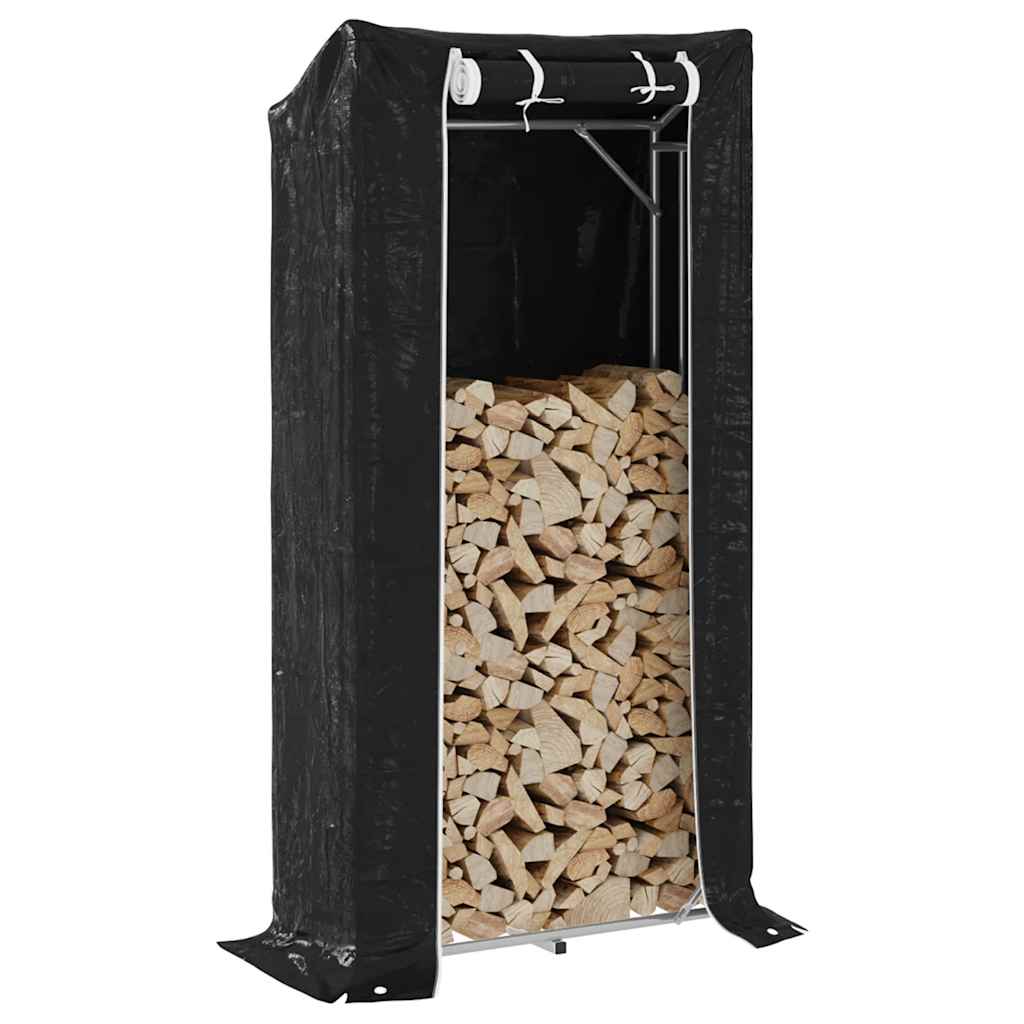 Brennholzregal mit Regenschutz 100,5x40,5x110,5 cm