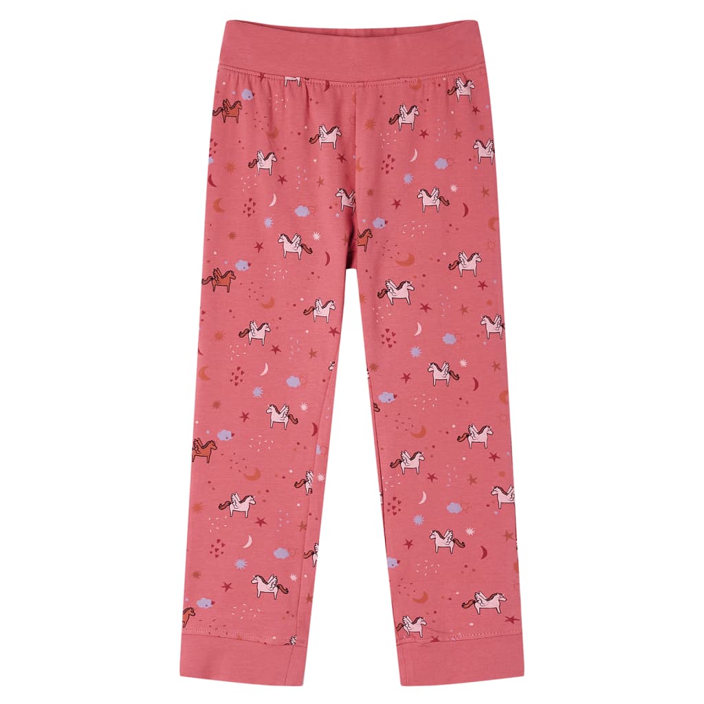 Kinderpyjama mit Langen Ärmeln Altrosa 92