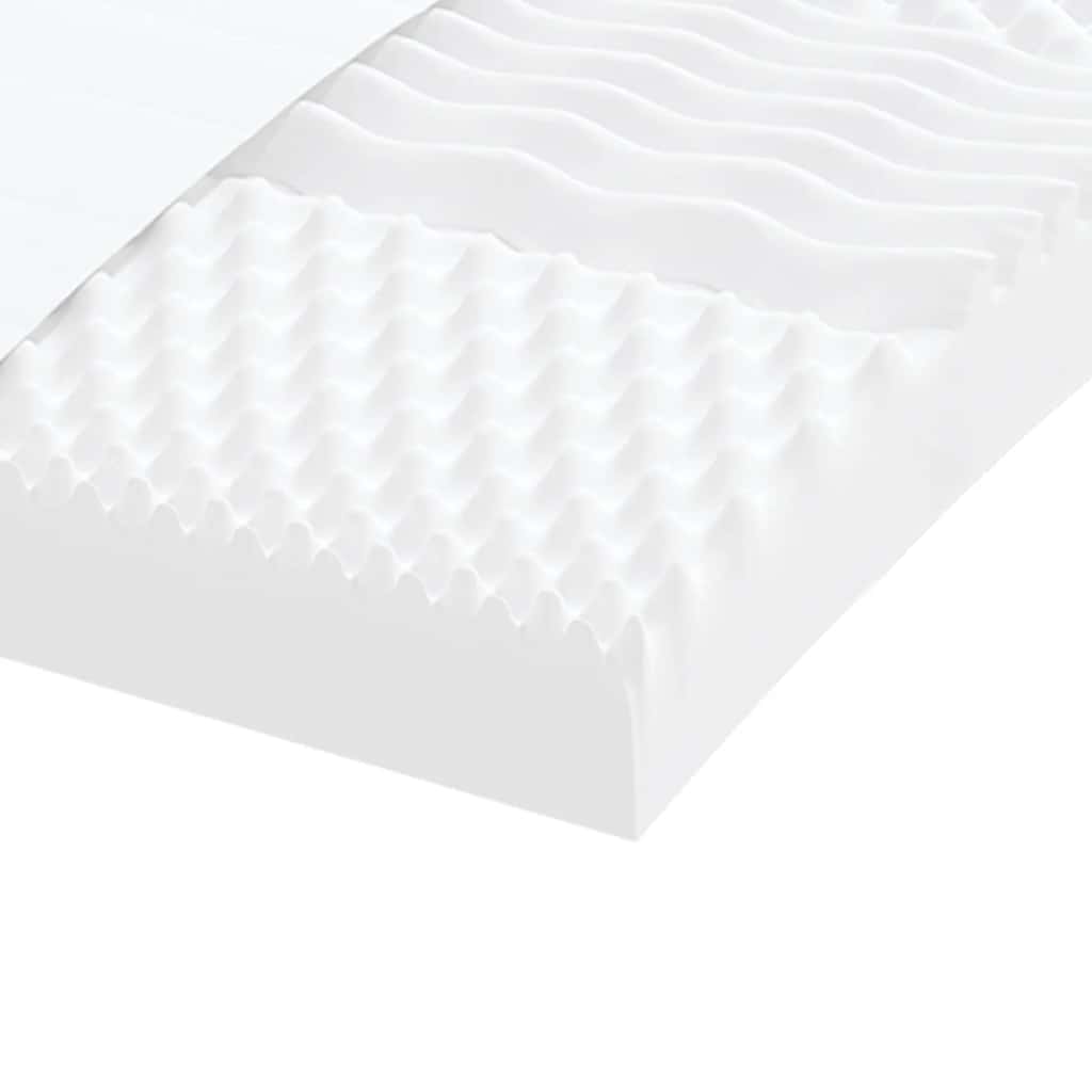 Schaumstoffmatratze Weiß 80x200 cm 7-Zonen Härtegrad 20 ILD
