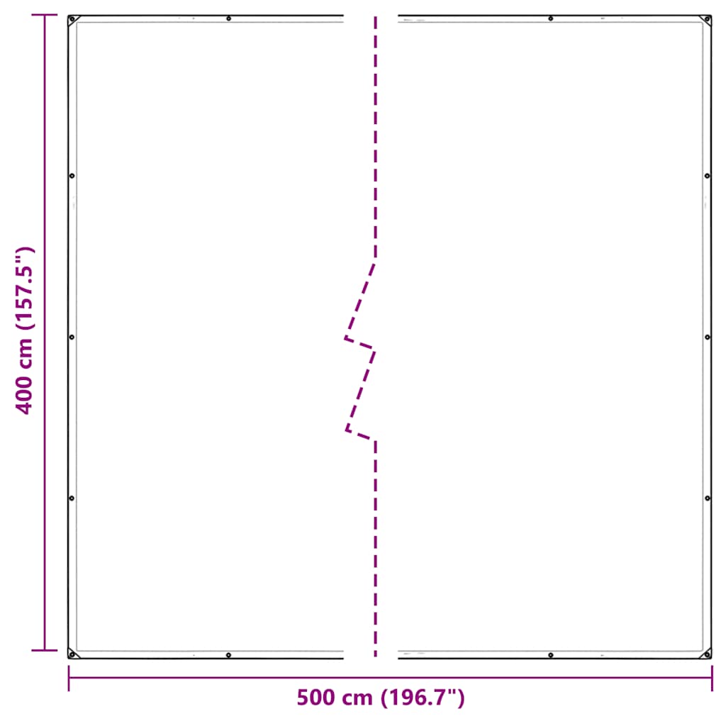 Transparente Plane mit Ösen 1x2 m Polyethylen