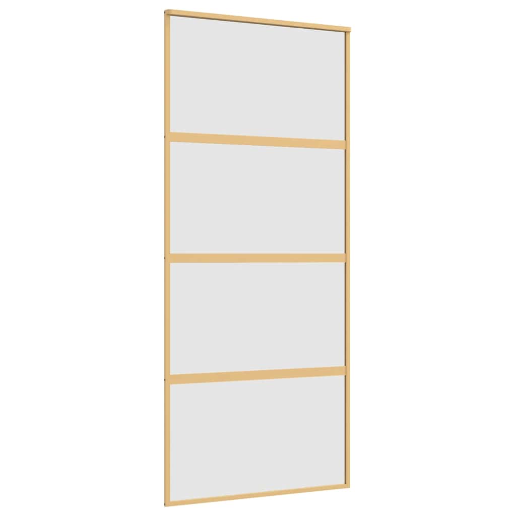 Schiebetür Aluminium und ESG Glas 90x205 cm Schwarz