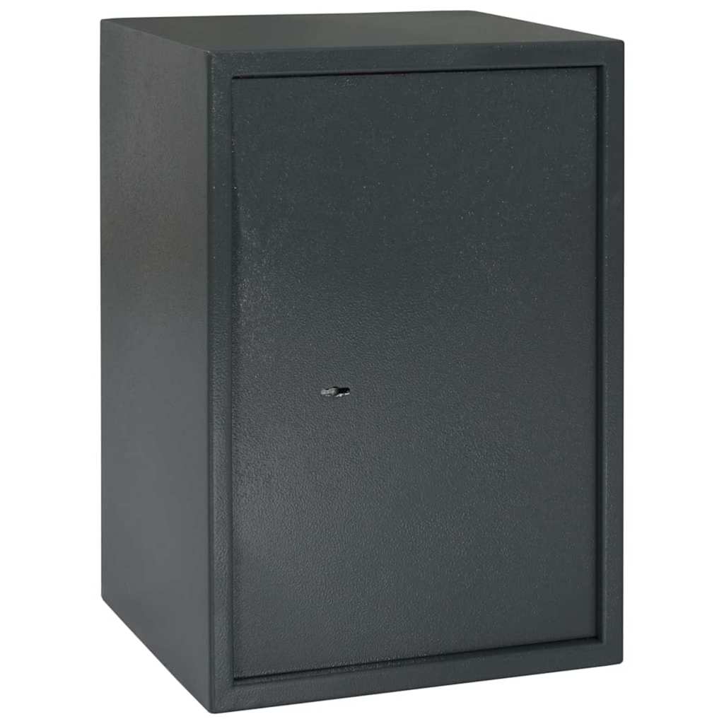 Safe Box mit Schloss Dunkelgrau 23 x 17 x 17 cm Stahl