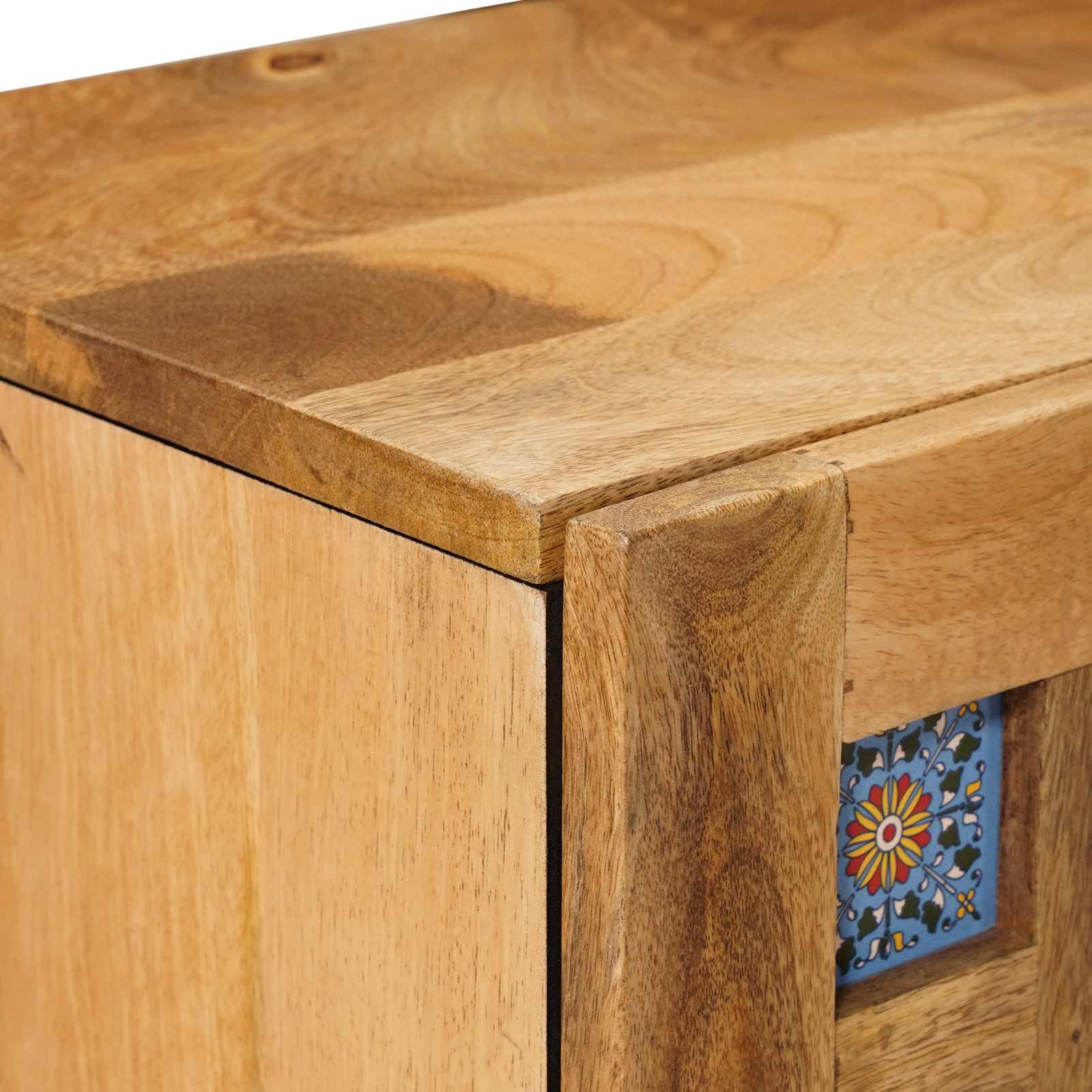 Nachttisch Braun 40 x 33 x 46 cm Massivholz Mango