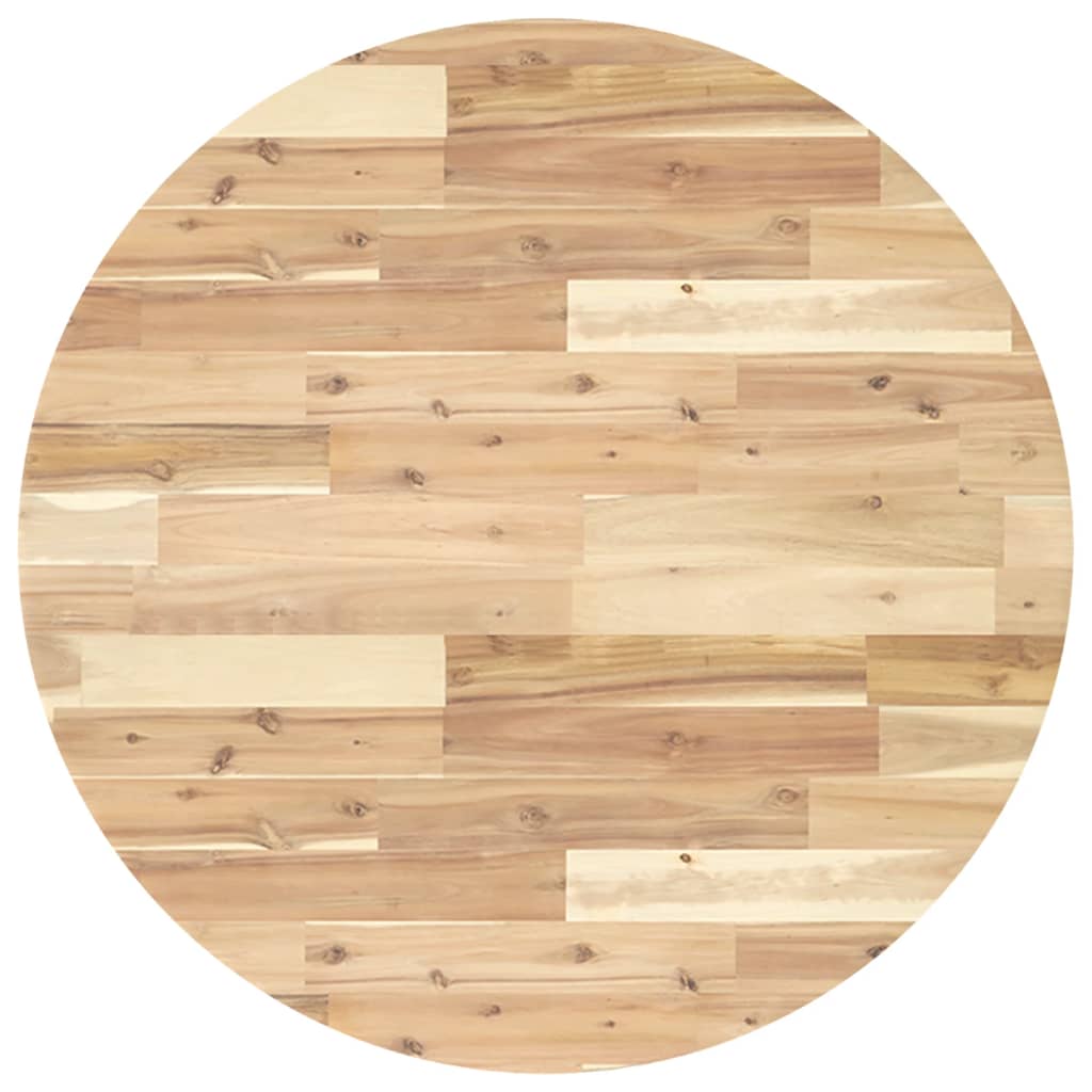 Tischplatte Rund Ø40x2 cm Massivholz Akazie