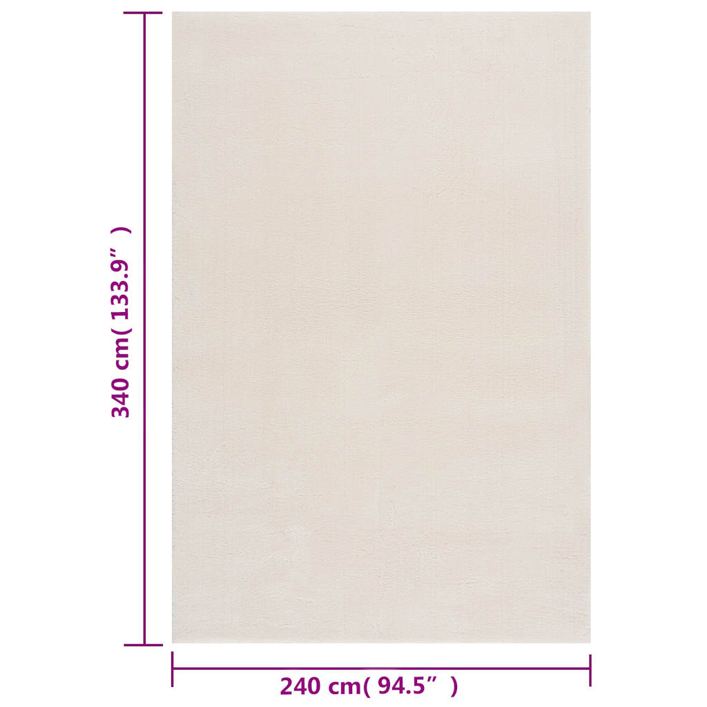 Shaggy-Teppich Schwarz 240x305 cm Polyester