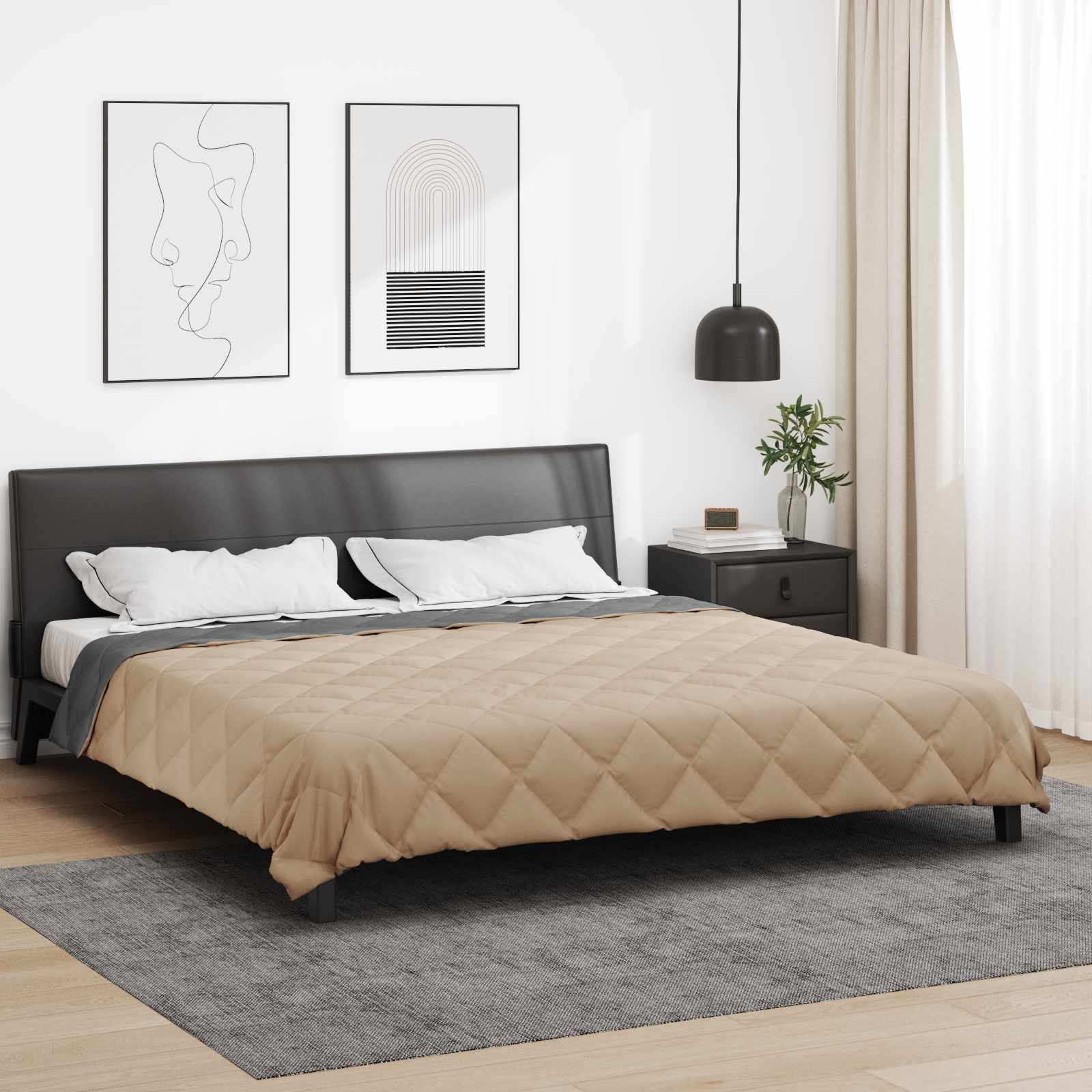 Sommerdecke Anthrazit 200 x 135 cm Mikrofaser