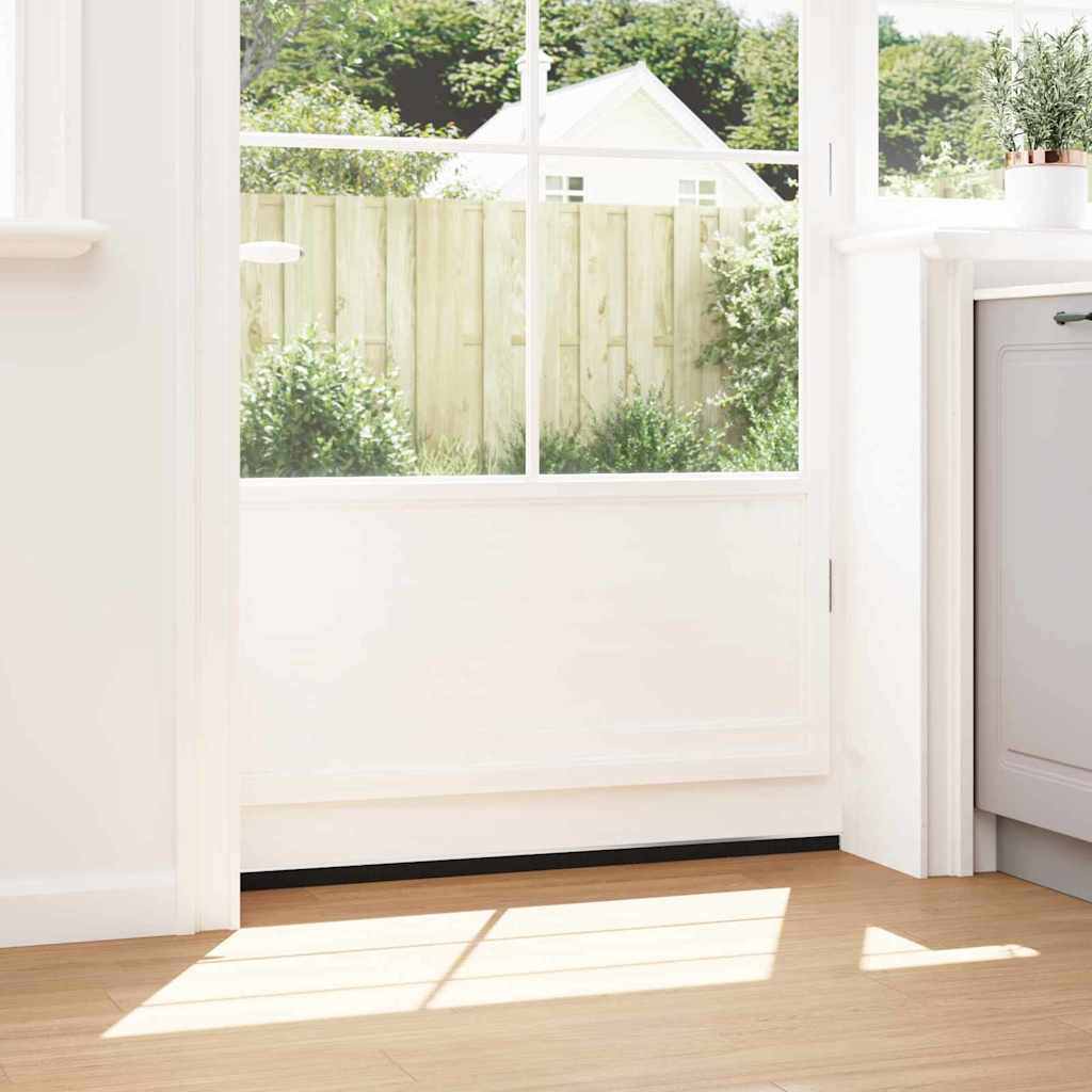 Selbstklebende Türbürstendichtungen 2 pcs Braun 100 cm