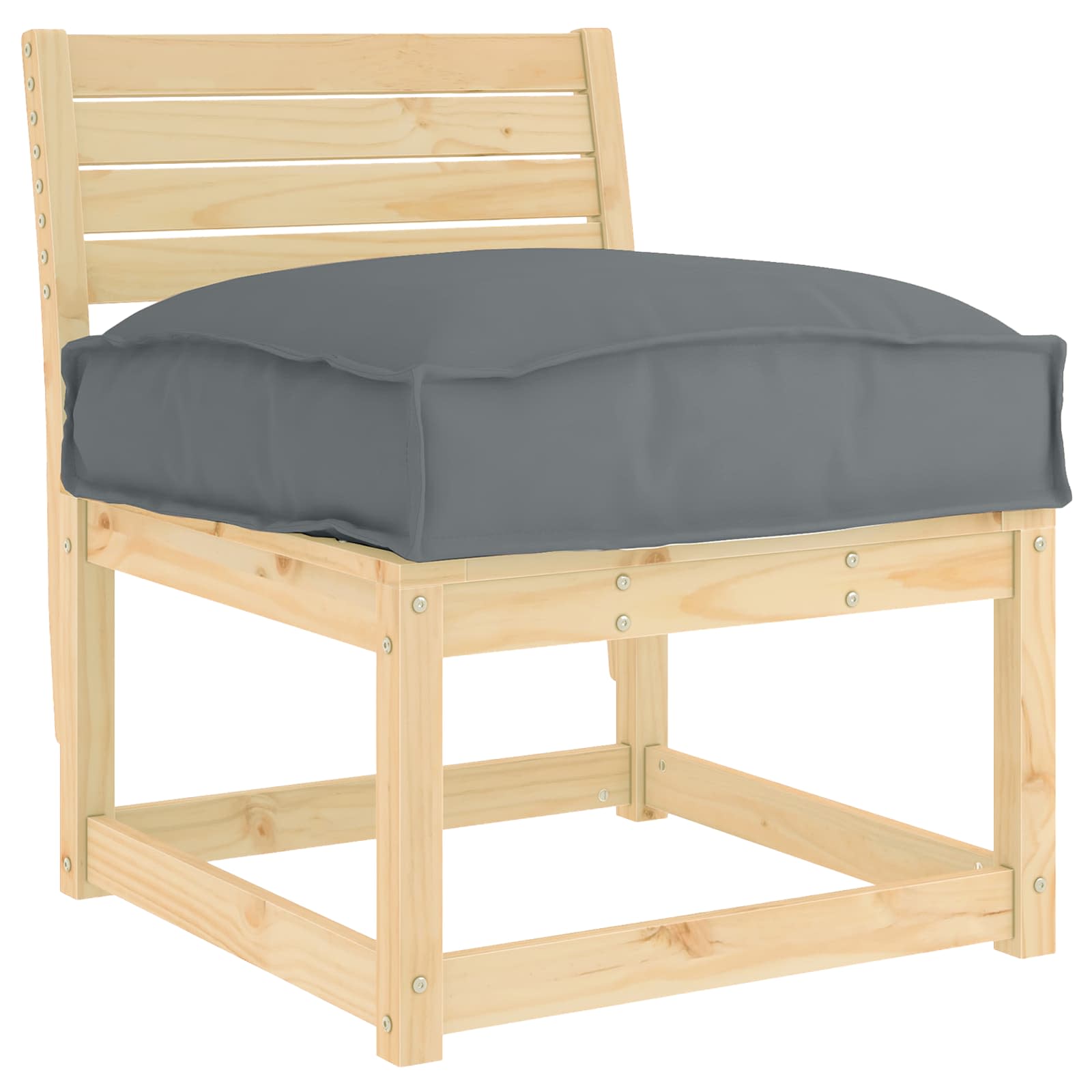 Kissen Grau 50 x 50 x 12 cm Oxford-Stoff