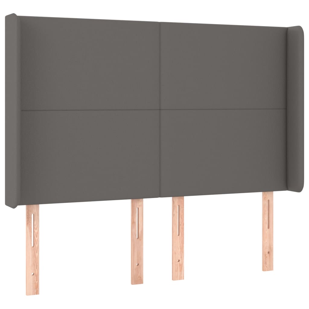 Kopfteil mit Ohren Creme 83x16x78/88 cm Kunstleder