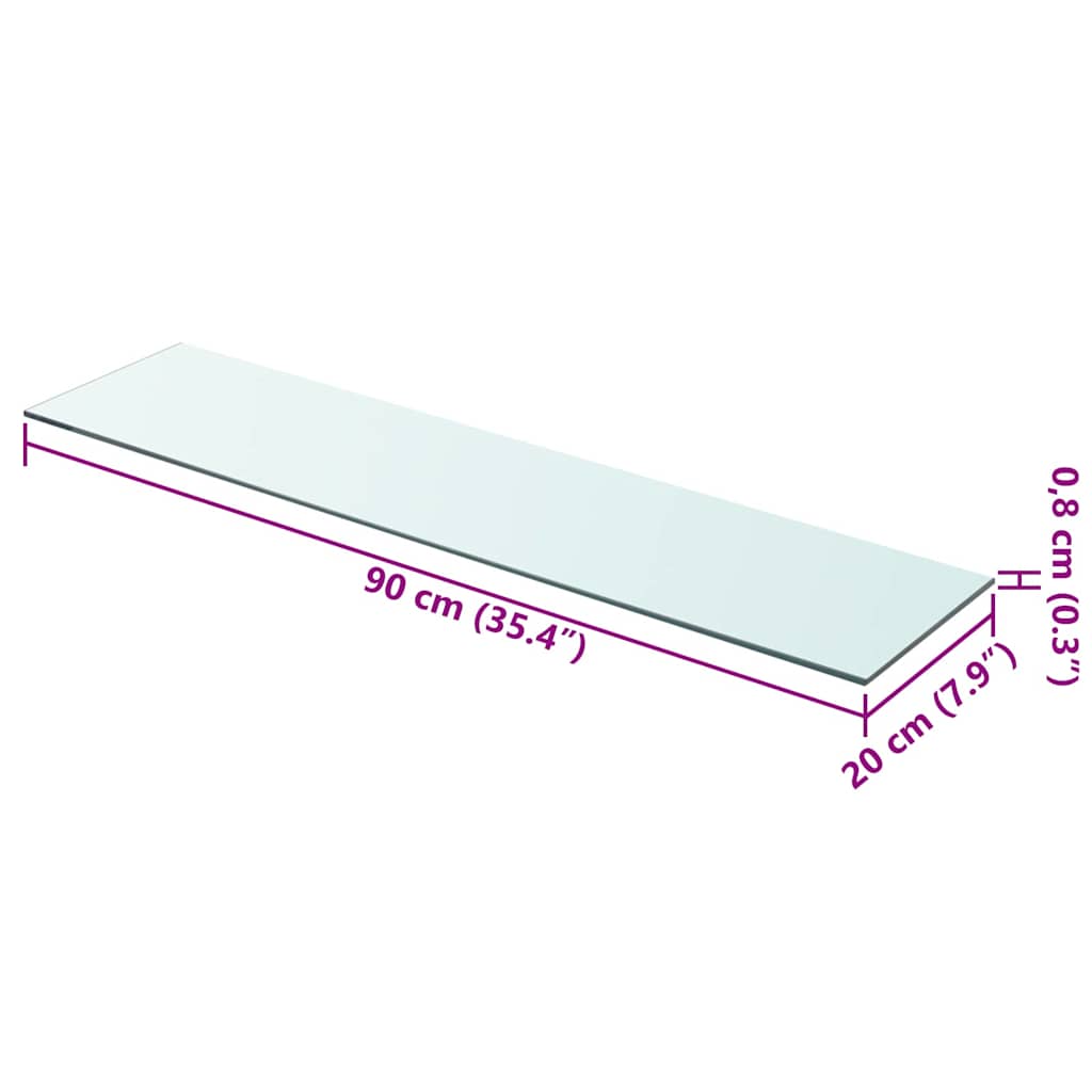 Regalboden Glas Transparent 20x12 cm