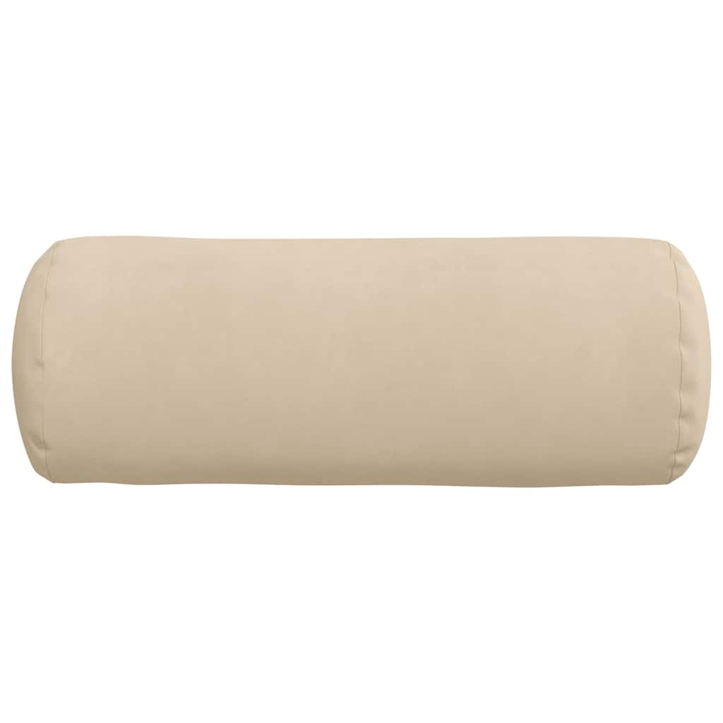 Bolsterkissen 2 Stück Taupe Ø 15 x 40 cm Mikrofaserstoff