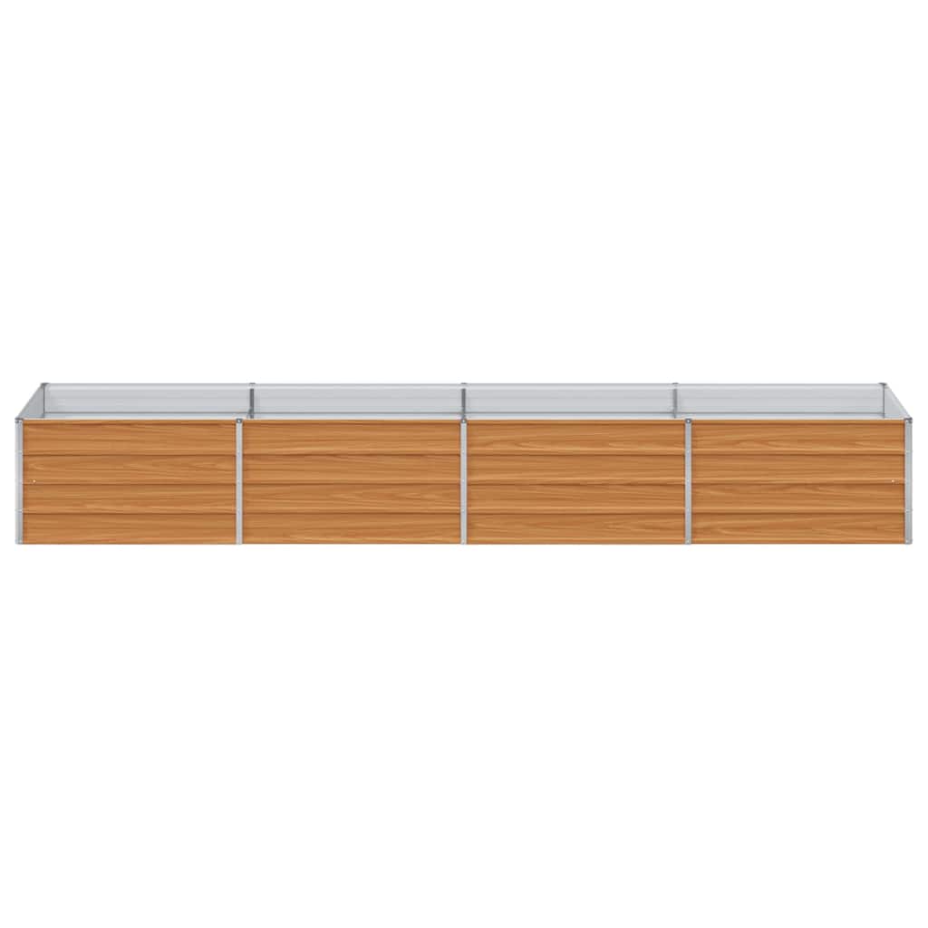 Hochbeet Hellbraun 100 x 100 x 77 cm Verzinkter Stahl