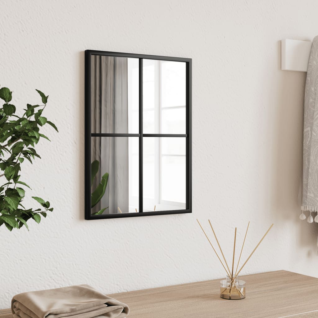 Wandspiegel Schwarz 60x40 cm Metall