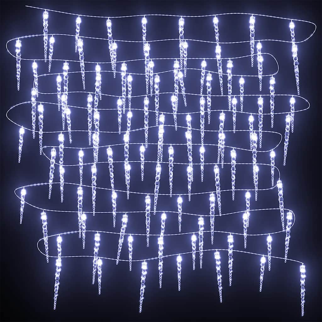 Eiszapfen-Lichterkette 200 LEDs Blau 20 m Acryl PVC