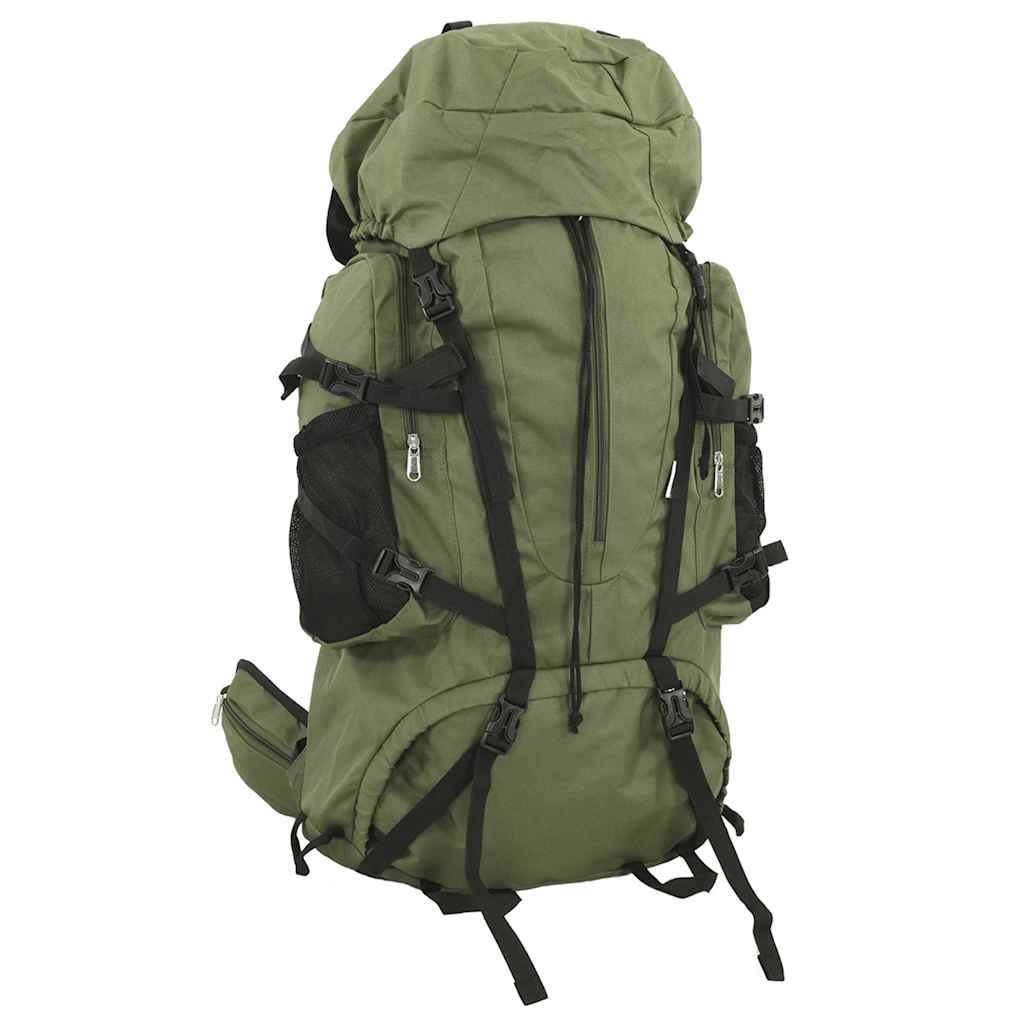 Wanderrucksack Schwarz 60 L Oxford-Gewebe
