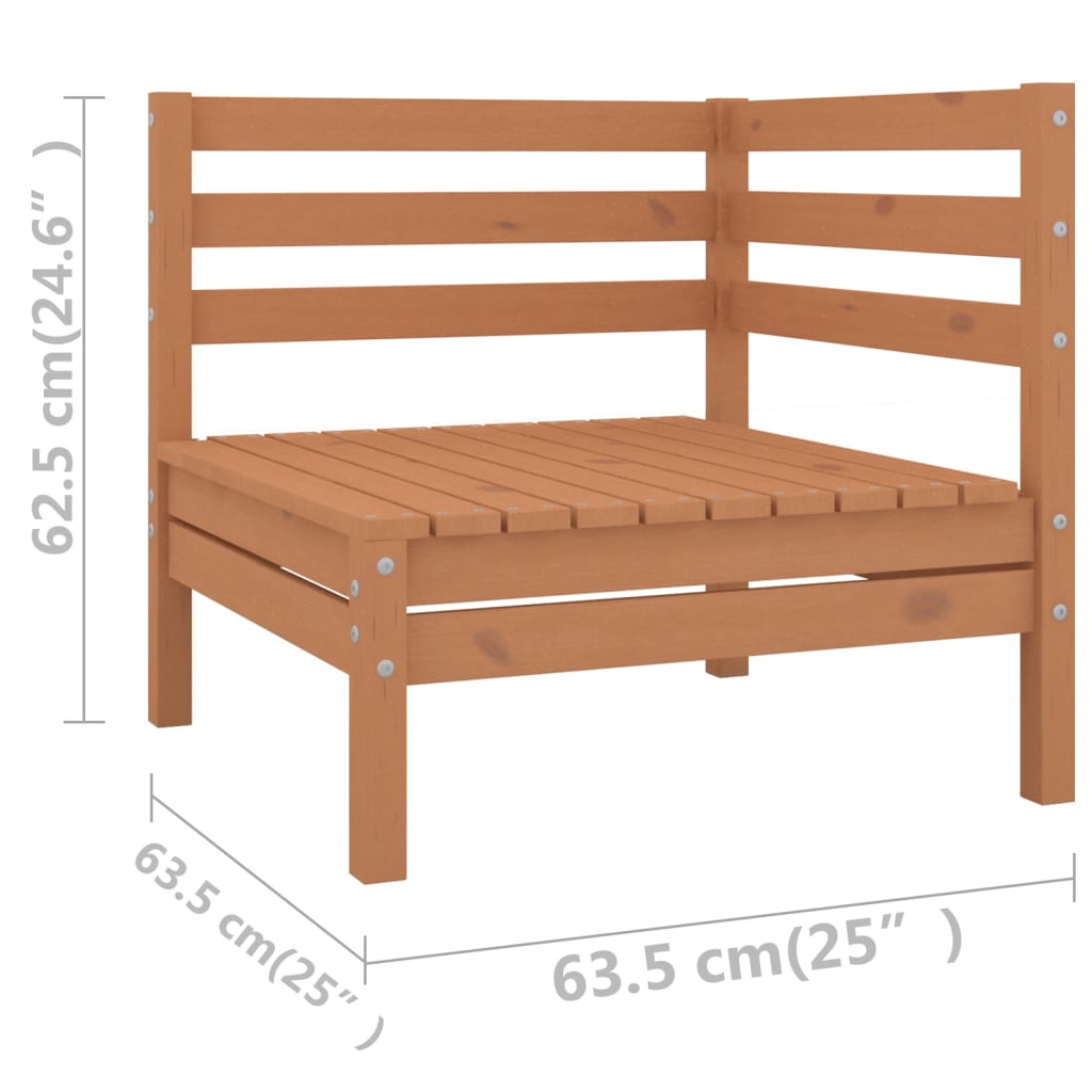 10-tlg. Garten-Lounge-Set Massivholz Kiefer
