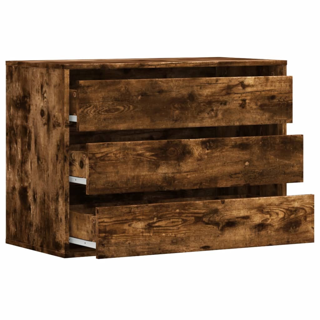 Schubladenschrank Schwarz Eichen-Optik 41 x 40 x 58 cm