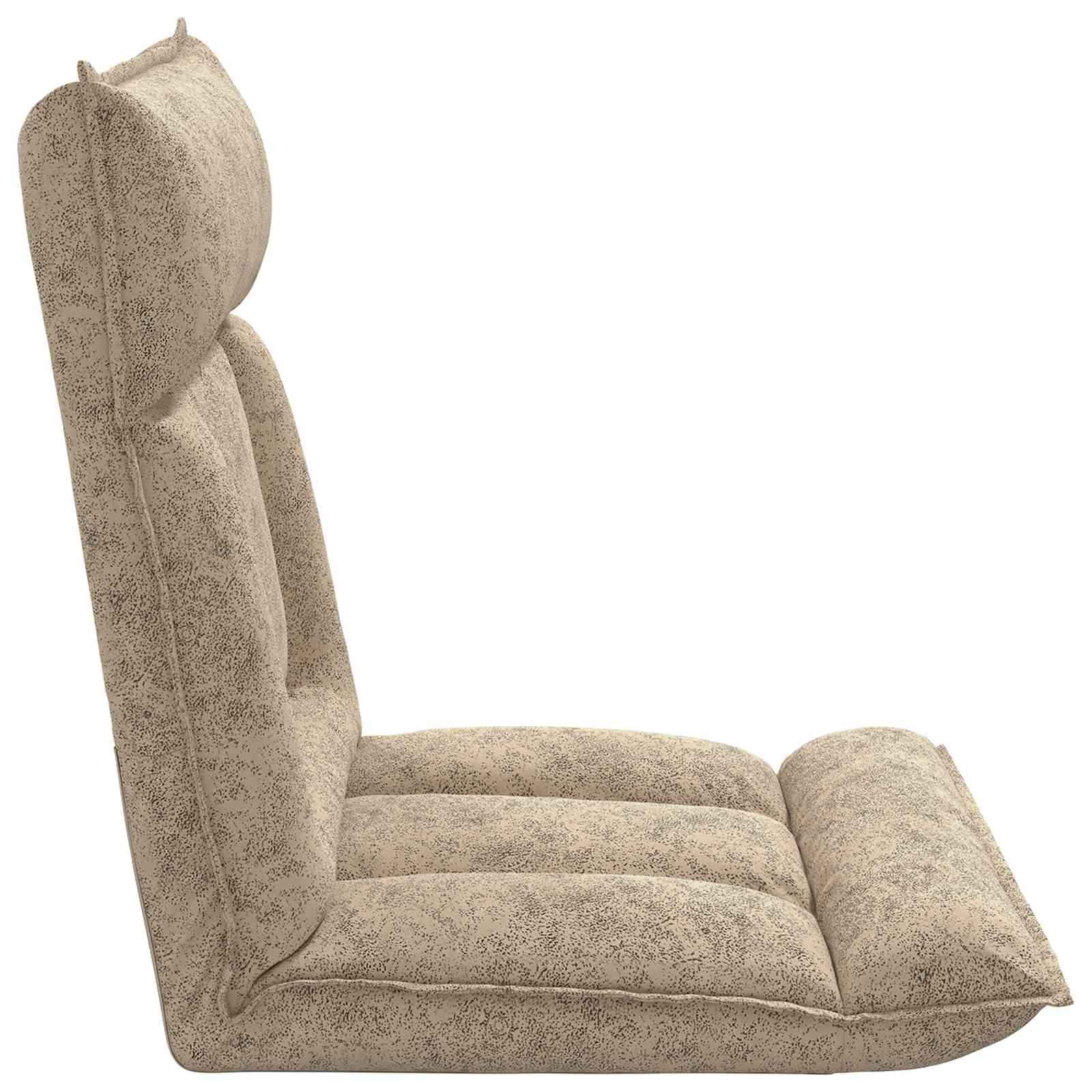 Verstellbarer Fußsessel Braun Stoff