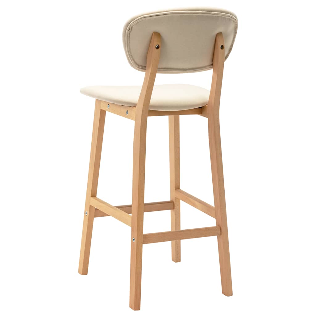 Barhocker 2 Stk. Braun Stoff