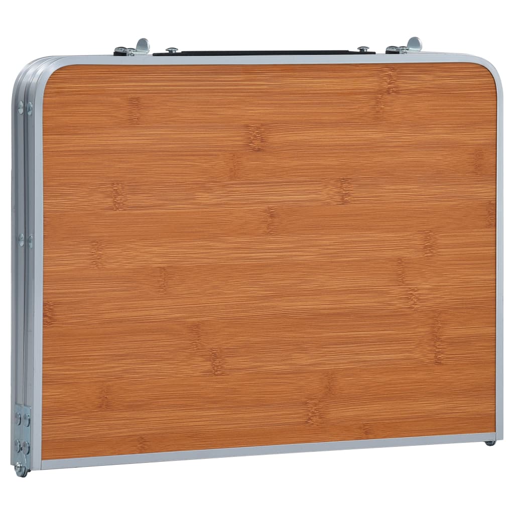 Klappbarer Campingtisch Weiß Aluminium 60 x 40 cm
