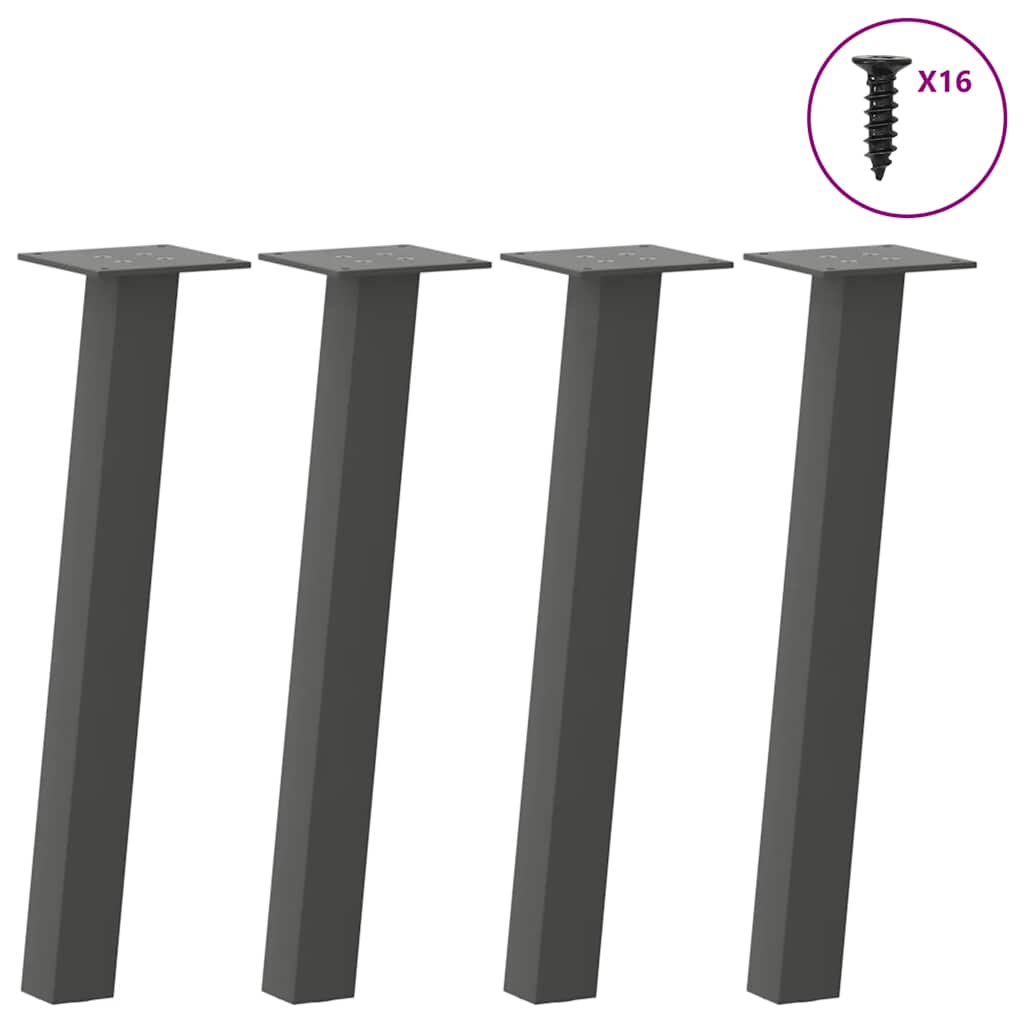 Couchtischbeine 4 Stk. Schwarz 30 cm Stahl