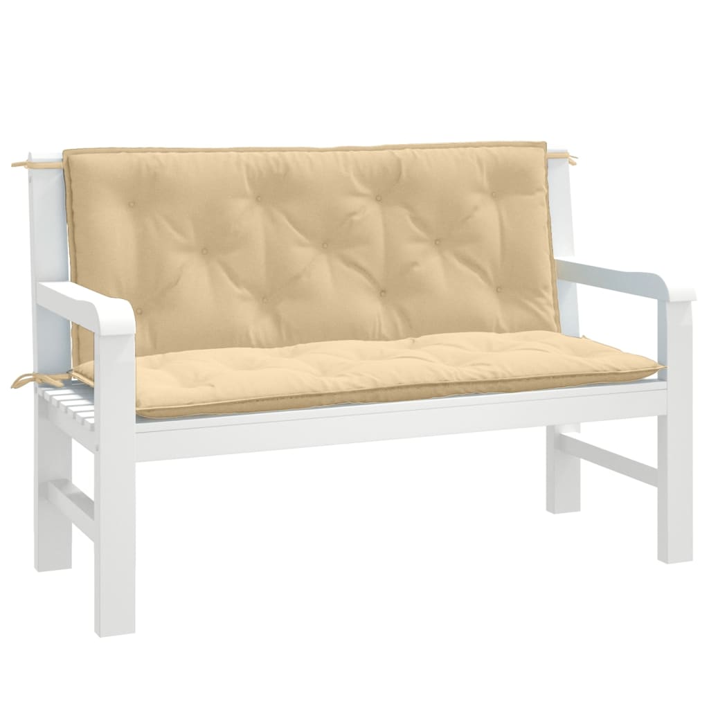 Gartenbank-Auflagen 2 Stk. Melange Anthrazit 100x50x7 cm Stoff