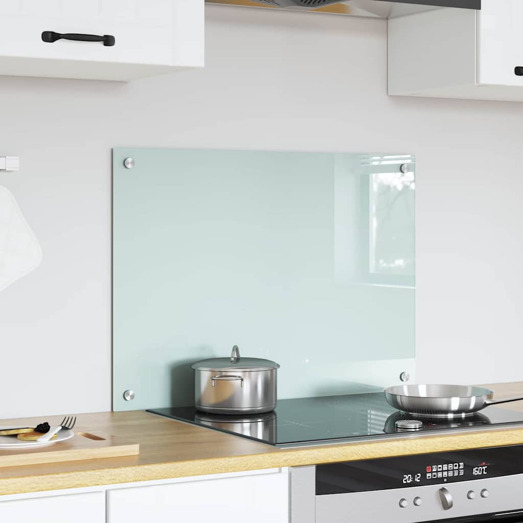 Küchenrückwand 2 pcs Weiß 70 x 40 cm Gehärtetes Glas