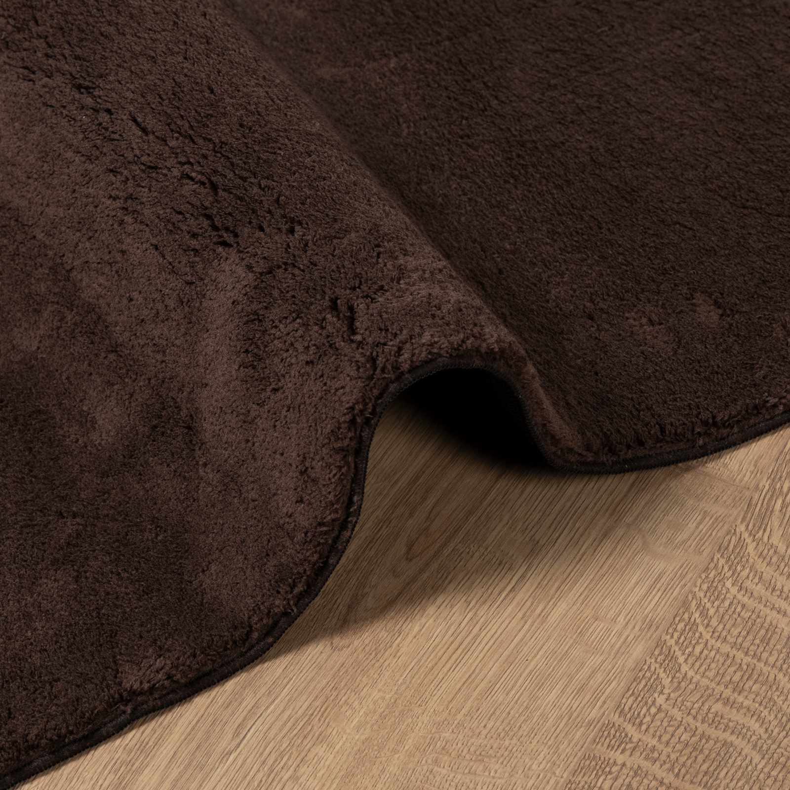 Teppich HUARTE Kurzflor Weich und Waschbar Anthrazit 60x110 cm