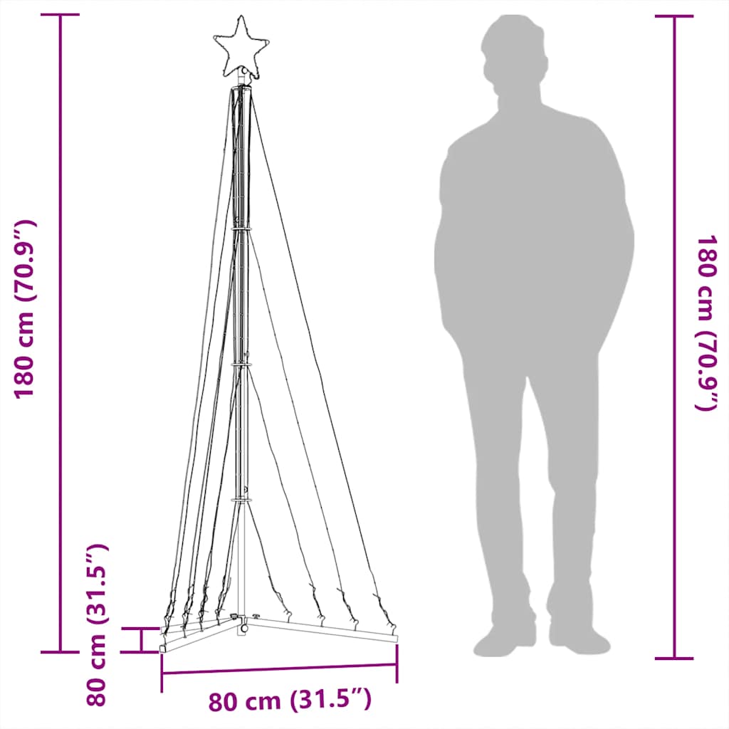 LED Weihnachtsbaum 339 LEDs Warmweiß 187 cm