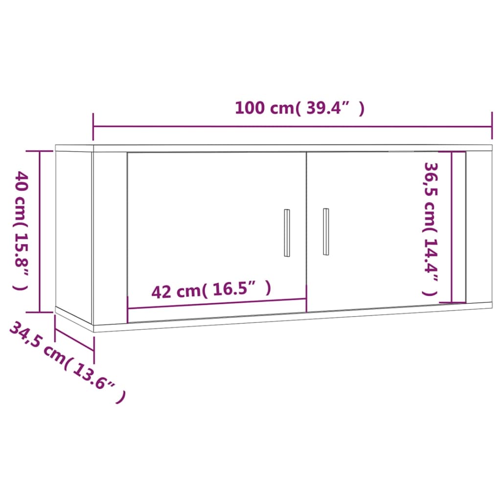 5-tlg. TV-Schrank-Set Weiß Holzwerkstoff