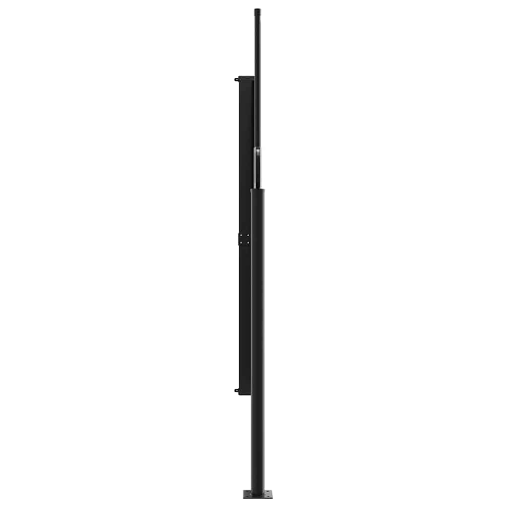 Seitenmarkise Ausziehbar Schwarz 100x300 cm