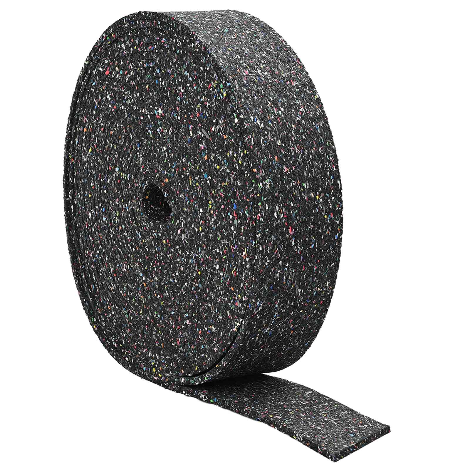 Gummi-Granulat-Rolle Schwarz 200 x 5 x 0,3 cm Gummi