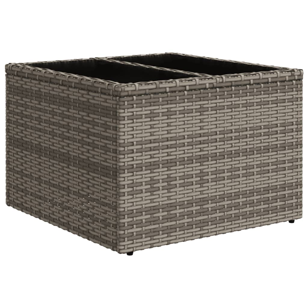 3-tlg. Garten-Sofagarnitur mit Kissen Schwarz Poly Rattan