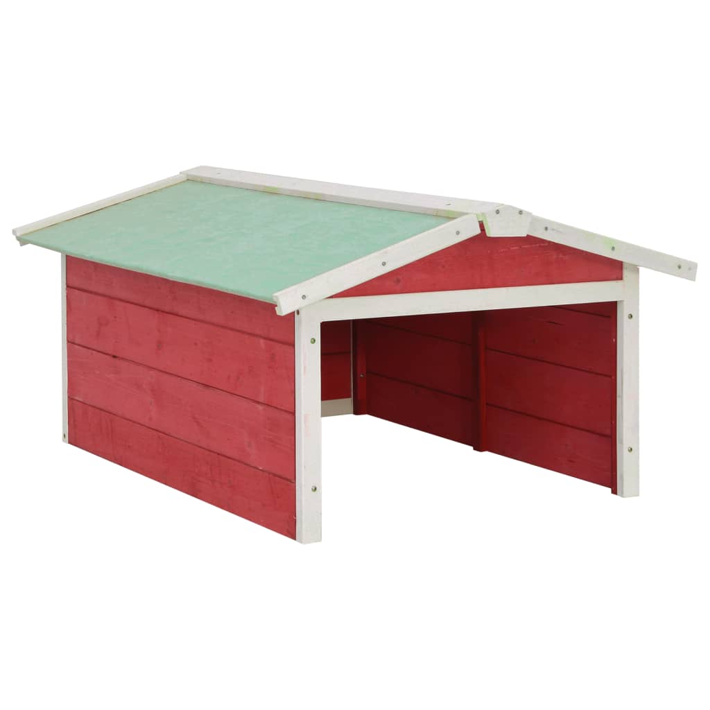 Roboter-Rasenmäher Garage 72x87x50 cm Grau Weiß Tannenholz