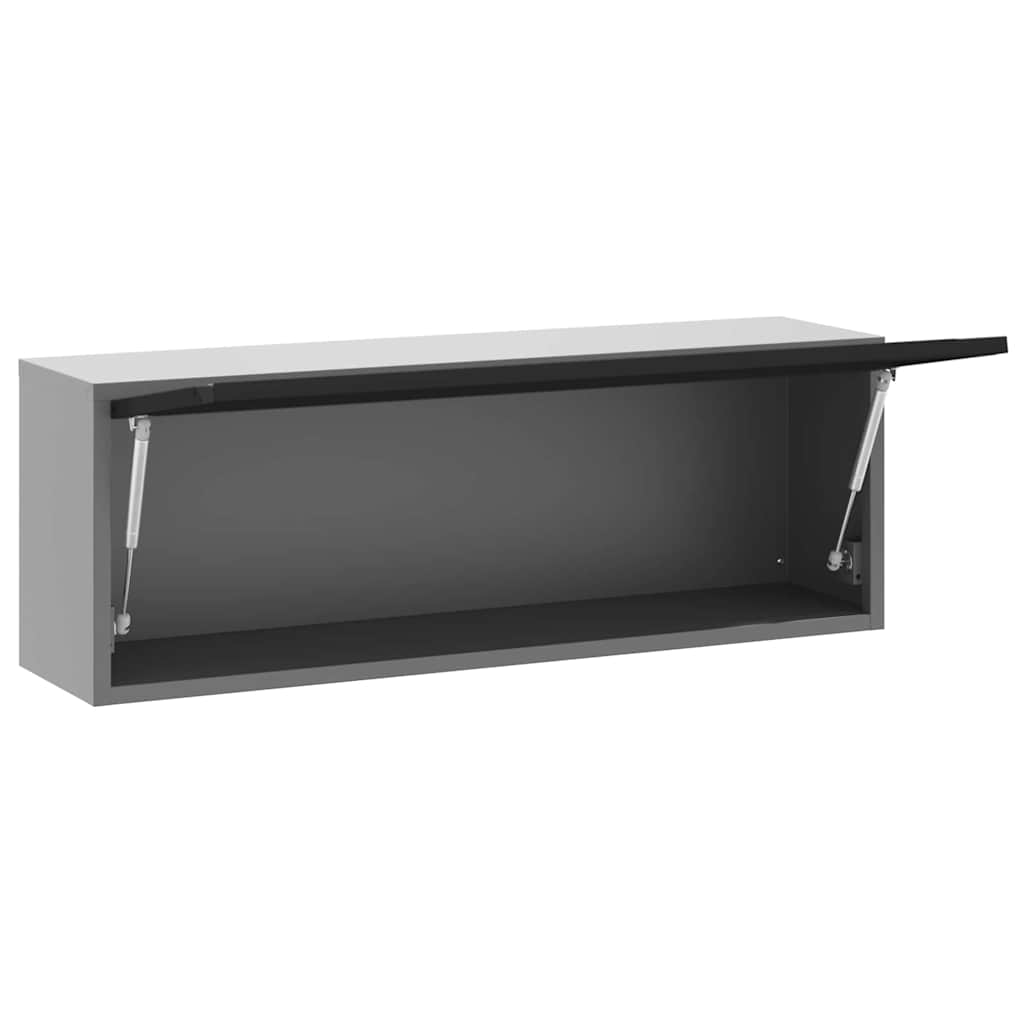 Werkzeugschrank mit Speicher Schwarz und Grau 50 x 25 x 35 cm