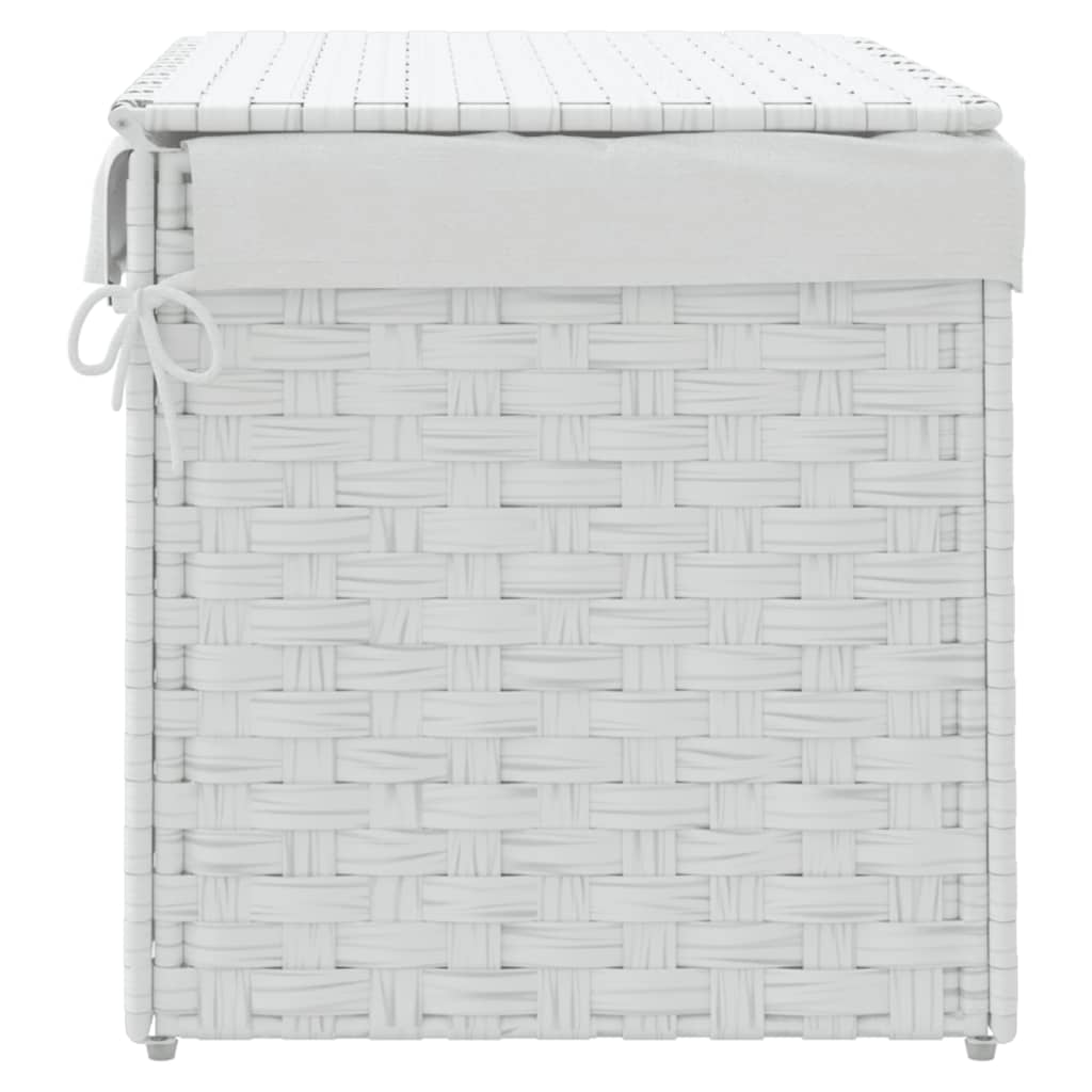 Wäschekorb mit Deckel 55,5x35x34 cm Poly Rattan