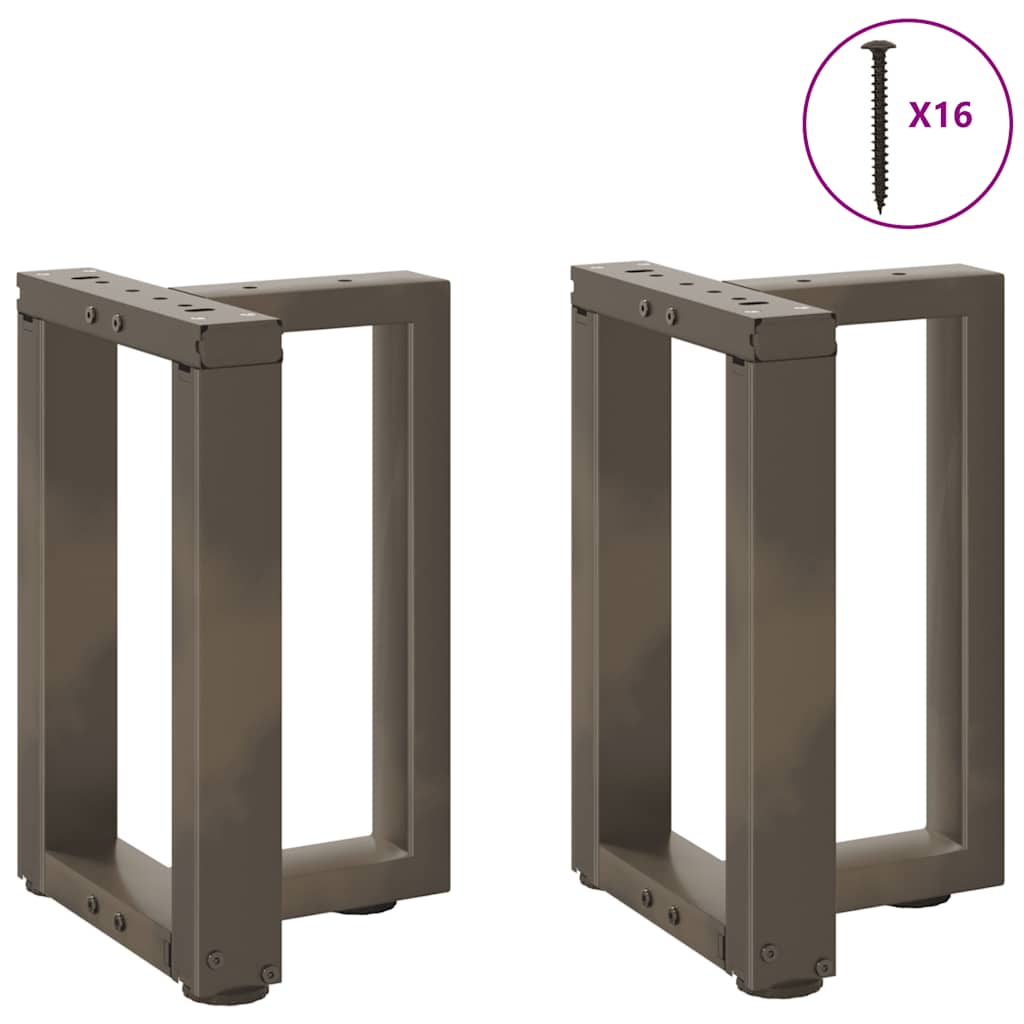 Couchtischbeine T-Form 2 Stk. Schwarz 30x25x(30-31) cm Stahl