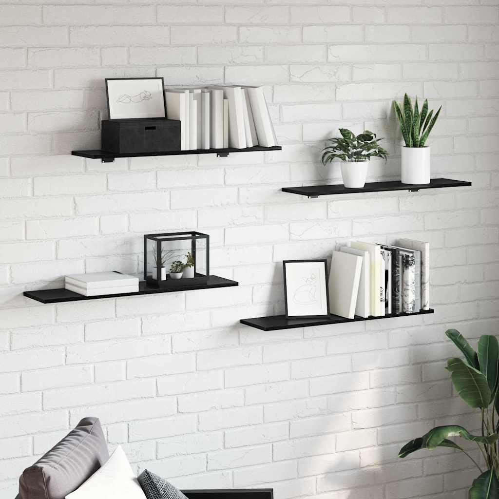 Bücherregal-Bretter 4 Stk. Weiß 40x10x1,5 cm Holzwerkstoff