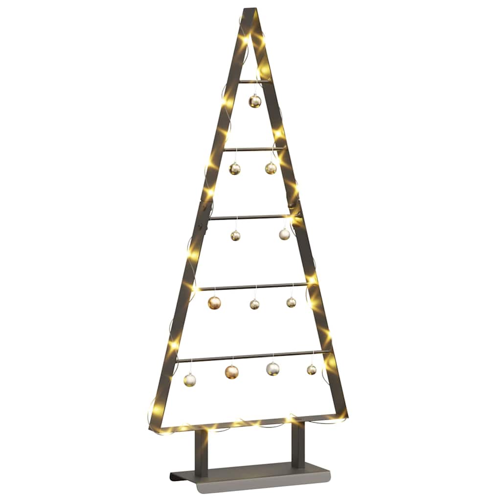 Metall Weihnachtsbaum mit Ständer Schwarz 60 cm Stahl