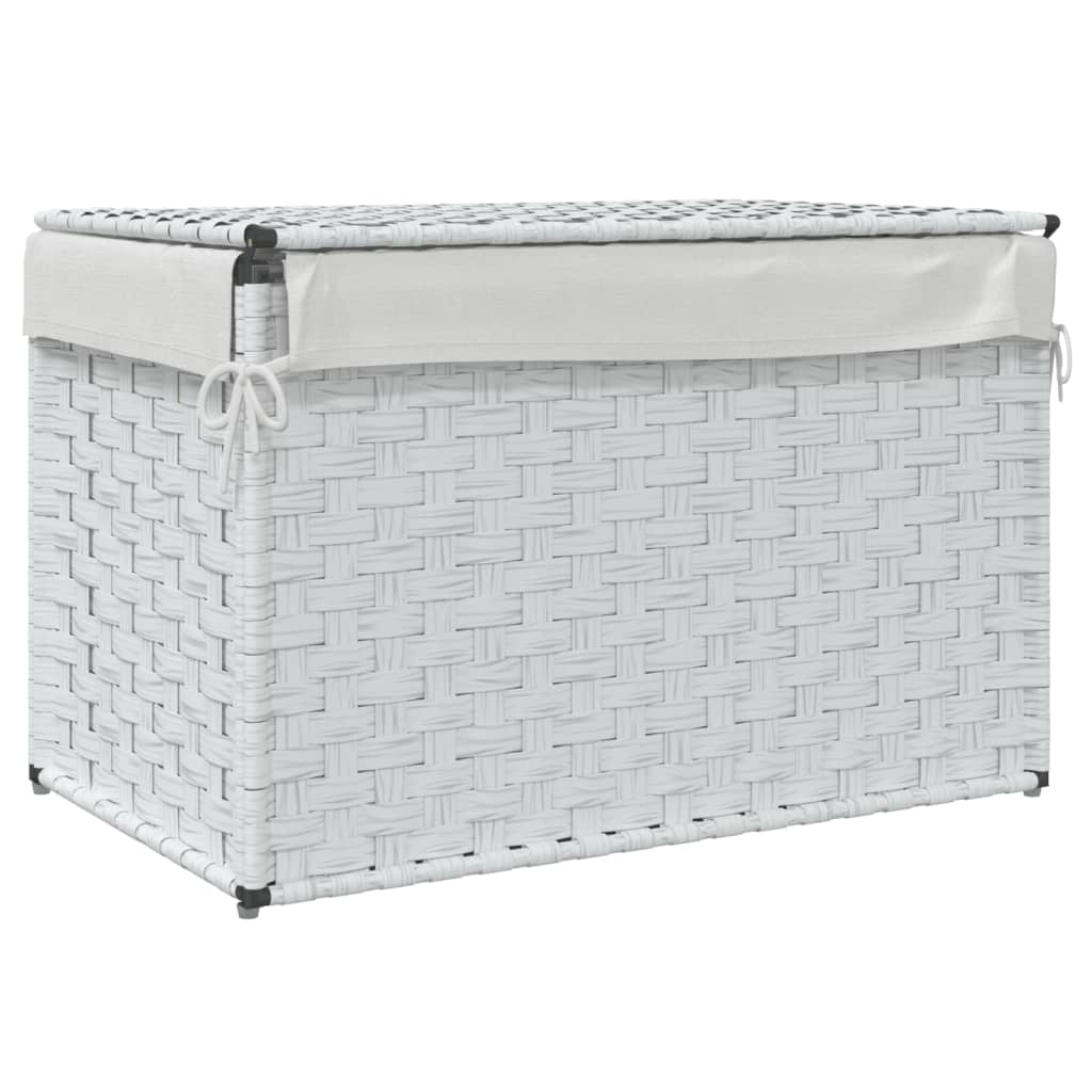 Wäschekorb mit Deckel 55,5x35x34 cm Poly Rattan