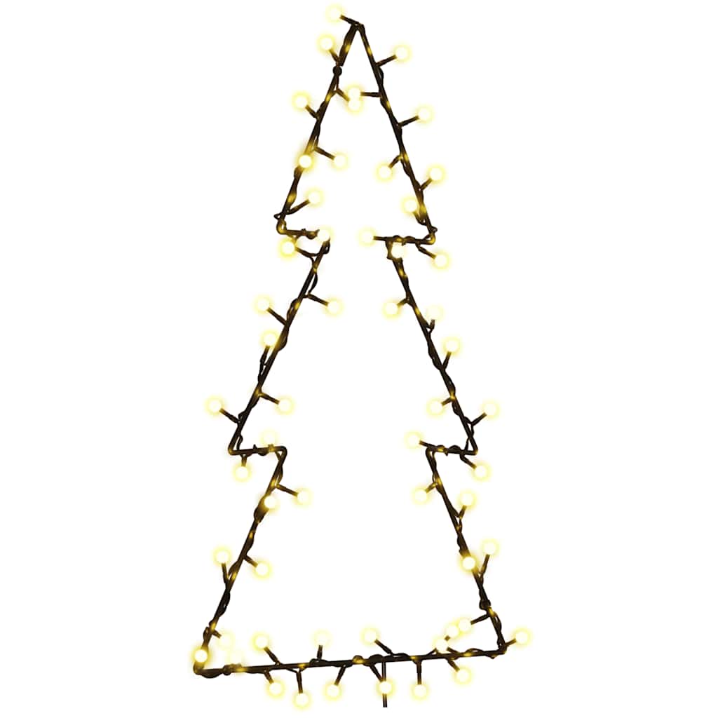 Weihnachtsbäume mit Erdspießen 3 Stk. 50 LEDs 30 cm
