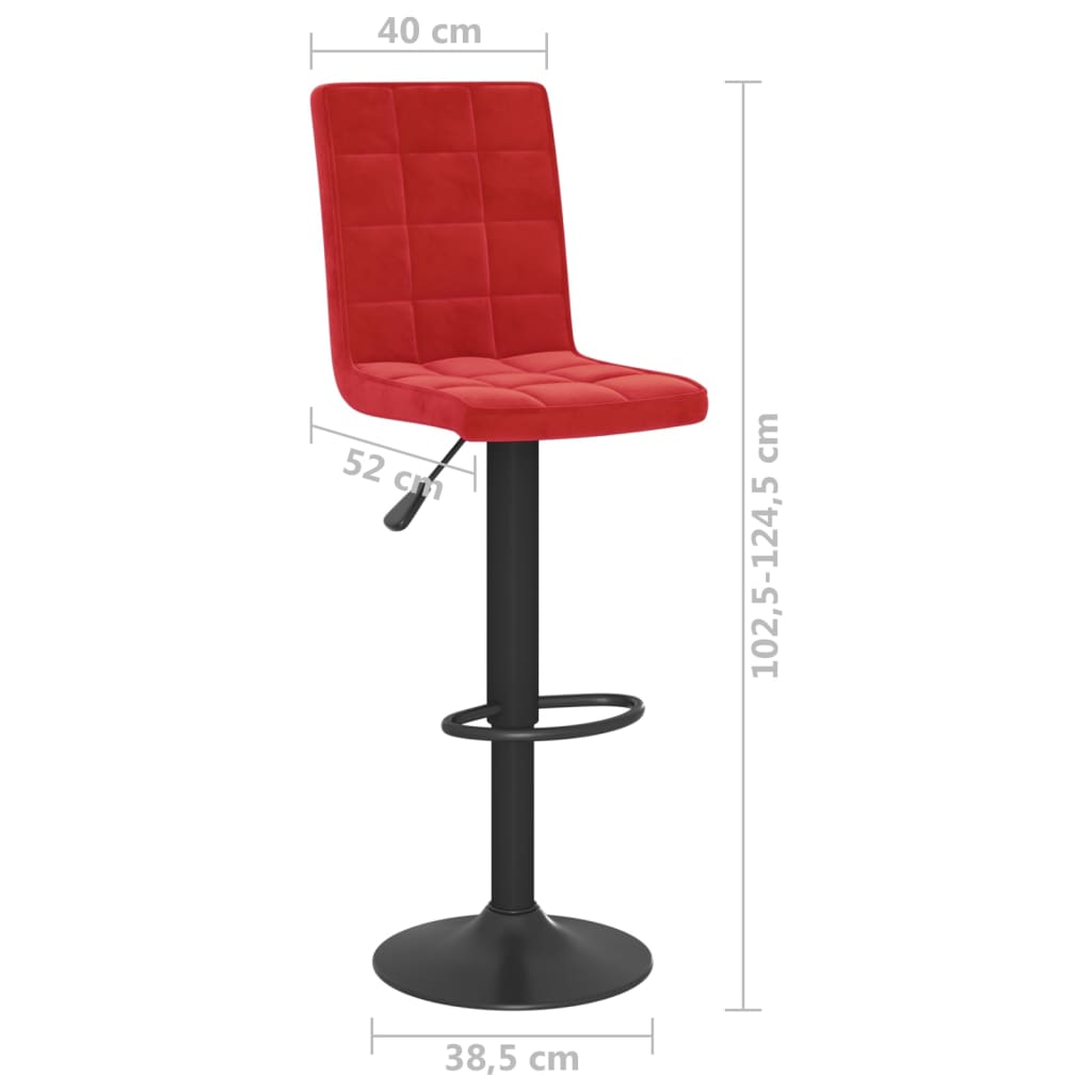 Barhocker Rosa Samt