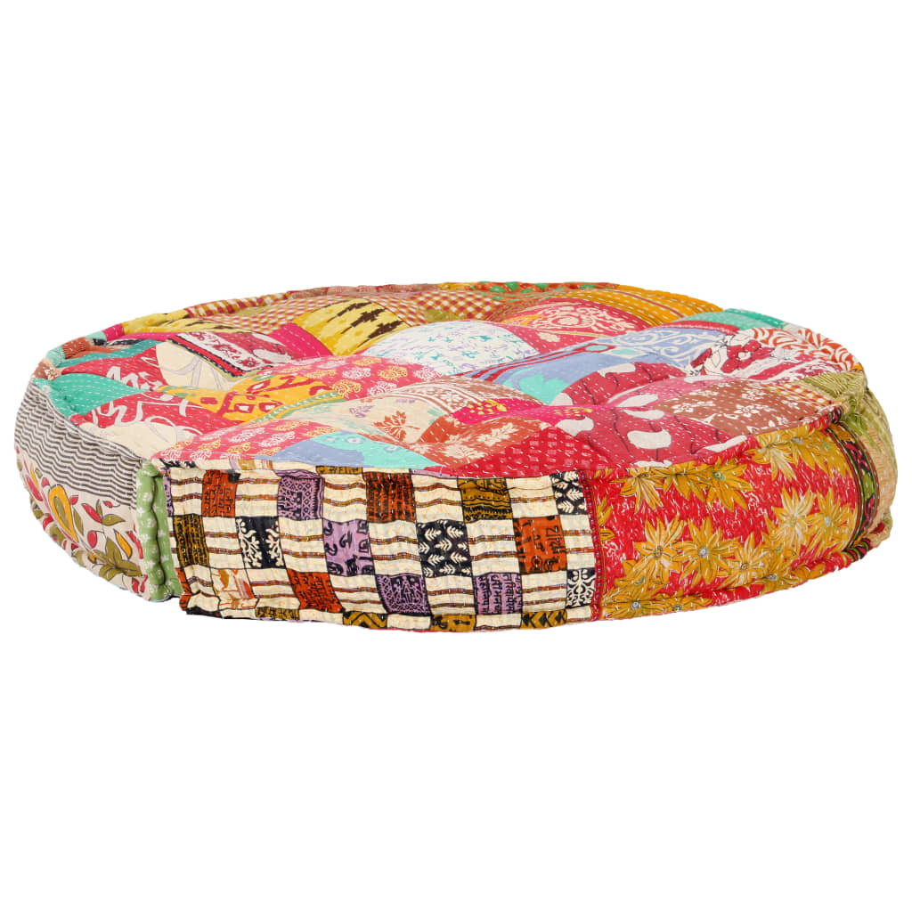 2-Sitzer Modularer Pouf Patchwork Stoff