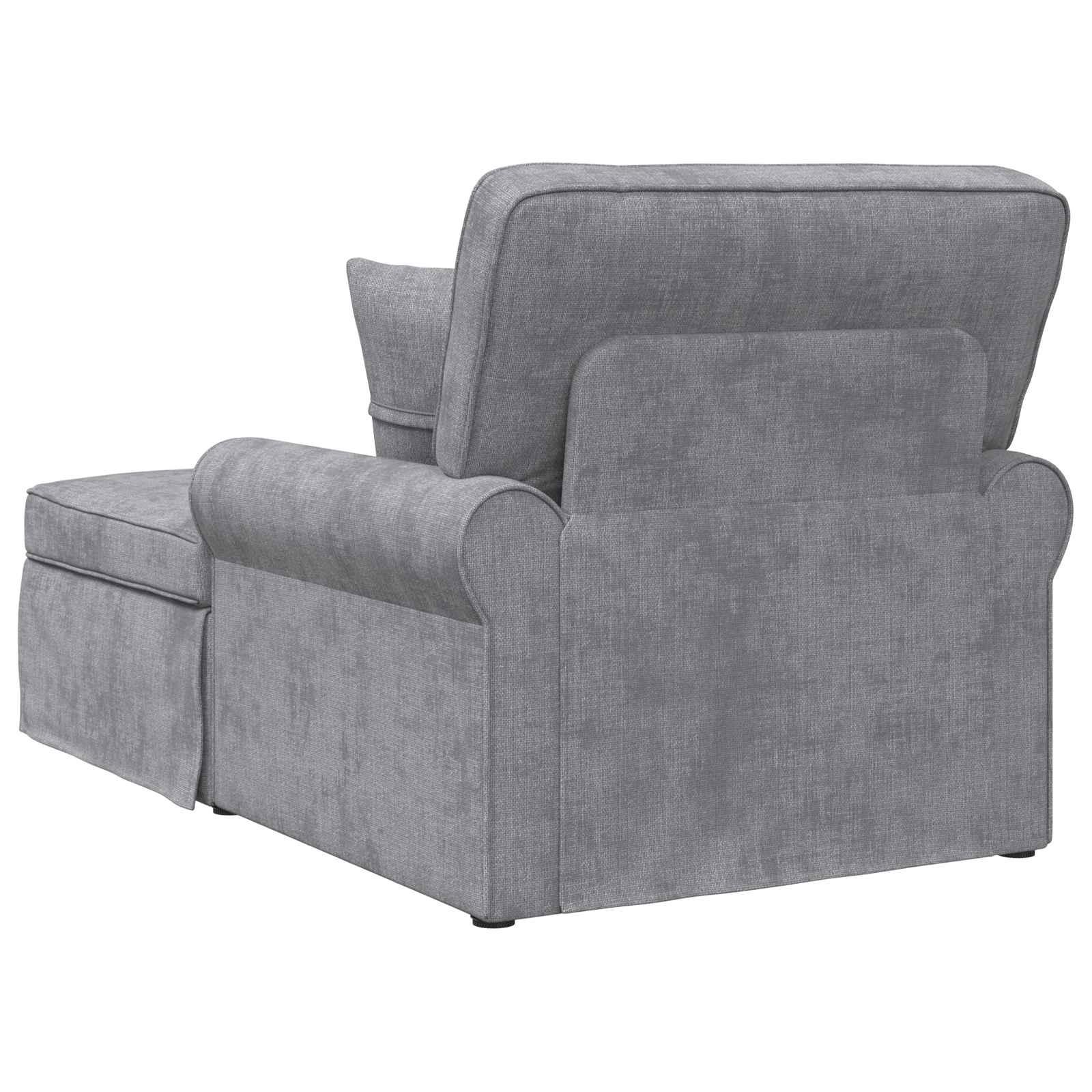 Chaise Lounge mit Rock mit Kissen Creme 157 x 91 x 91 cm ARES