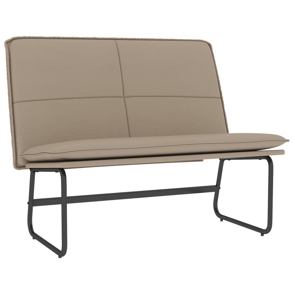 Sitzbank Creme 100x75x76 cm Kunstleder