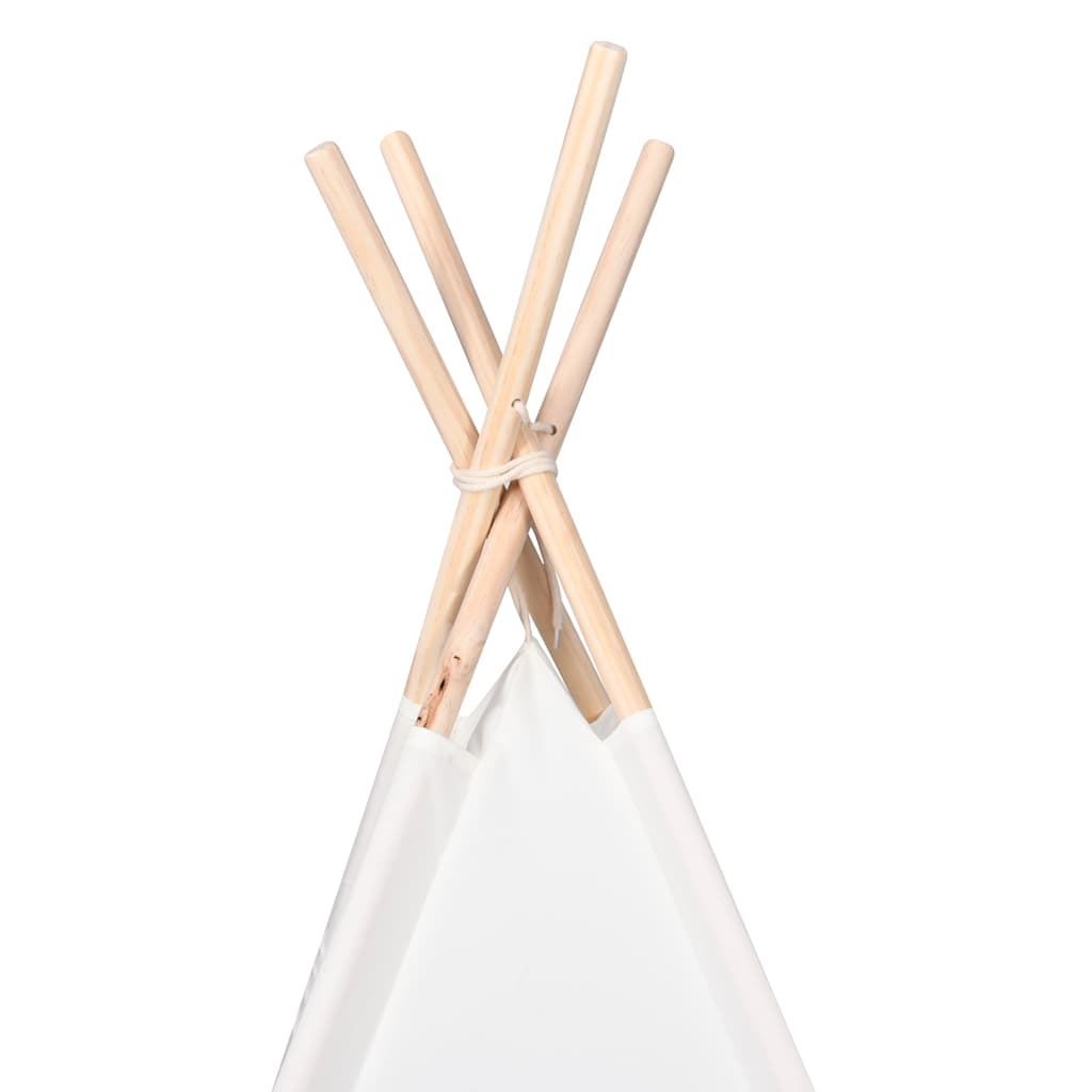Kinder Tipi-Zelt mit Tasche Pfirsichhaut Rosa 120x120x150 cm